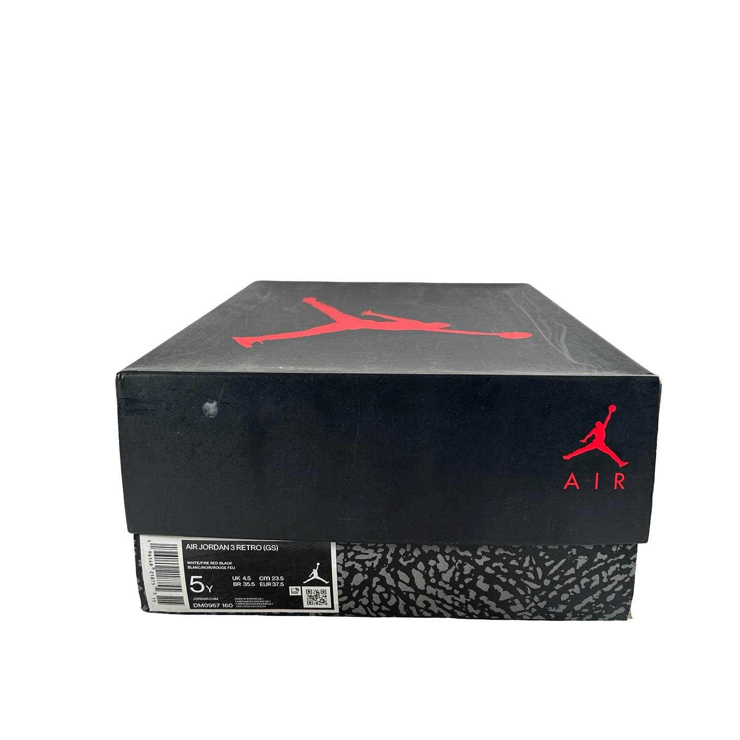 DM0967 160 Jordan 3 Retro Fire Red (2022) (GS) [USED] - 5 Y (Used)