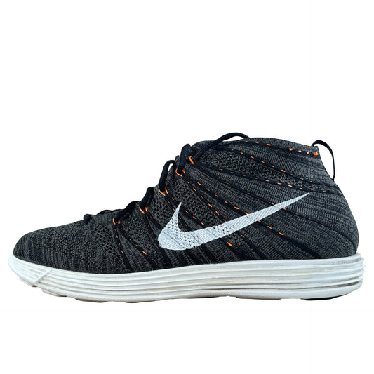 554969 081 Nike Lunar Flyknit Chukka Midnight Fog Total Orange [USED] - 12 M (Used)