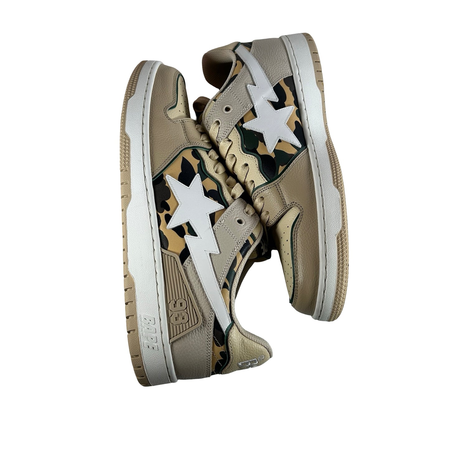 1J30191026 A Bathing Ape Sk8 Sta Olive Drab Green Camo [USED] - 12 M (Used)