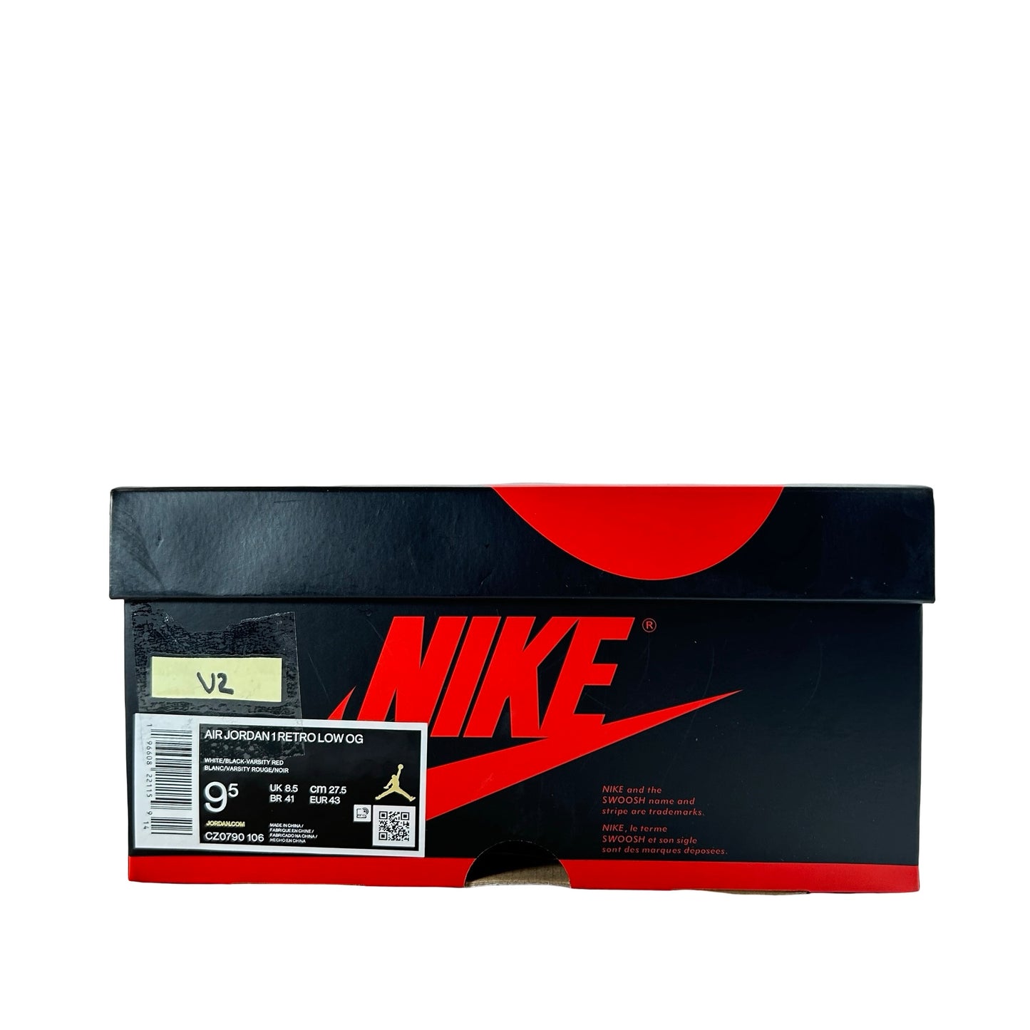 CZ0790 106  Jordan 1 Retro Low OG Black Toe (2023) [USED] - 9.5 M (Used2)