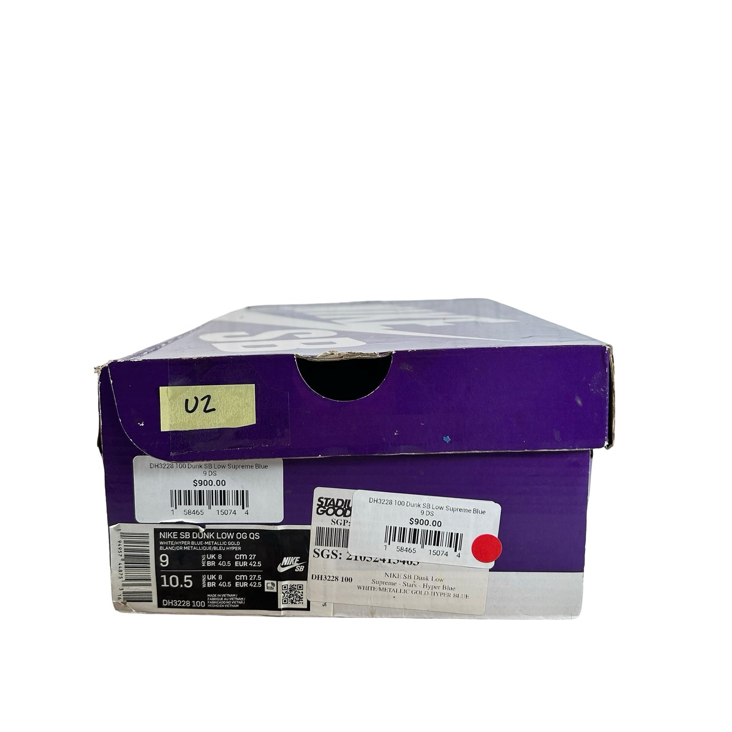 DH3228 100 Nike SB Dunk Low Supreme Stars Hyper Royal (2021) [USED] - 9 M (Used2)