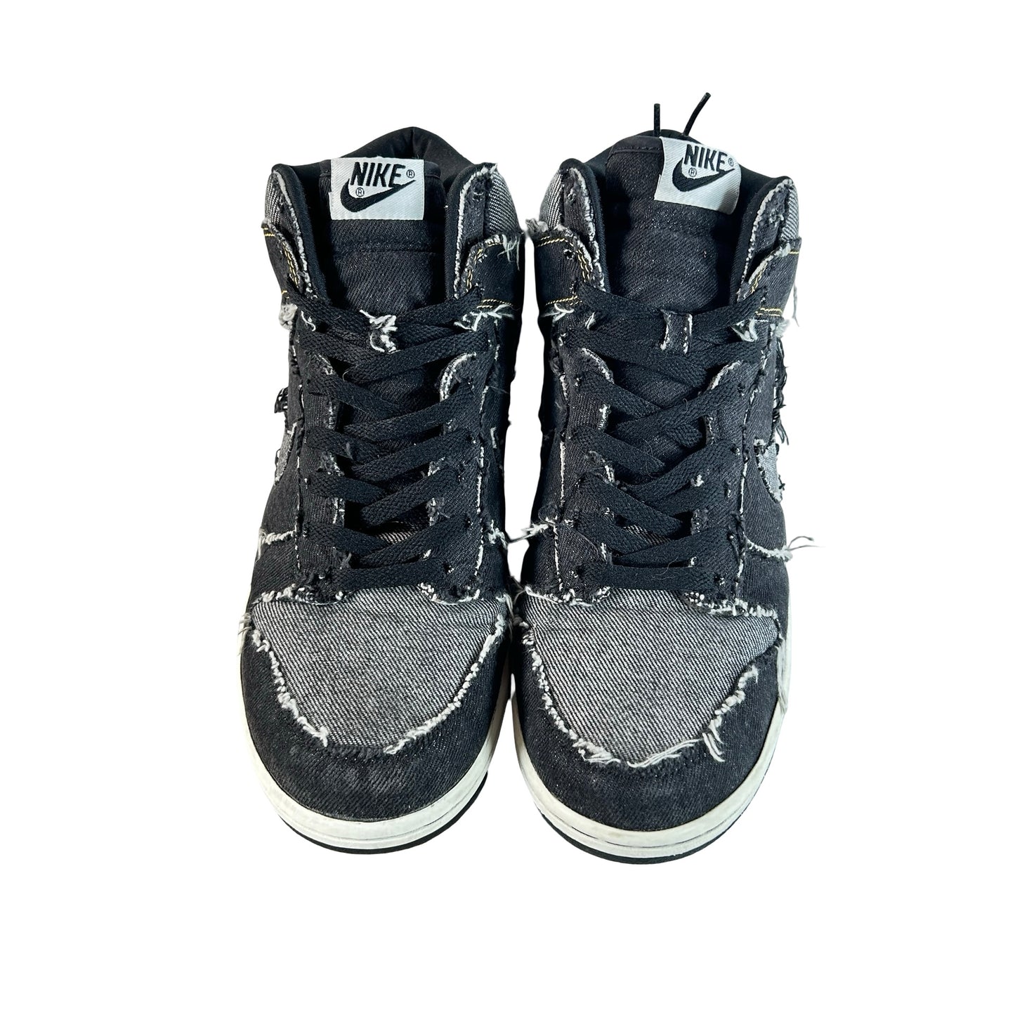 312423 001 Nike Dunk High Black Denim [USED] - 10 M (Used)