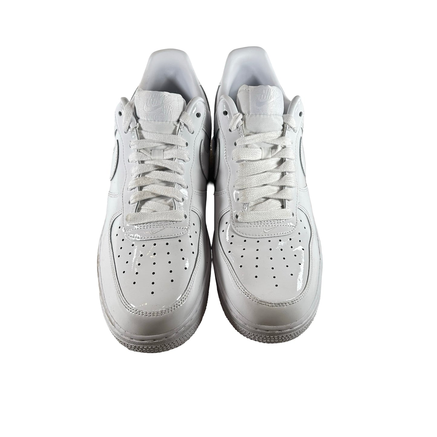 IV2857 100 Nike Air Force 1 Low '07 Premium White Patent [USED] - 9 M (Used) (No Box)