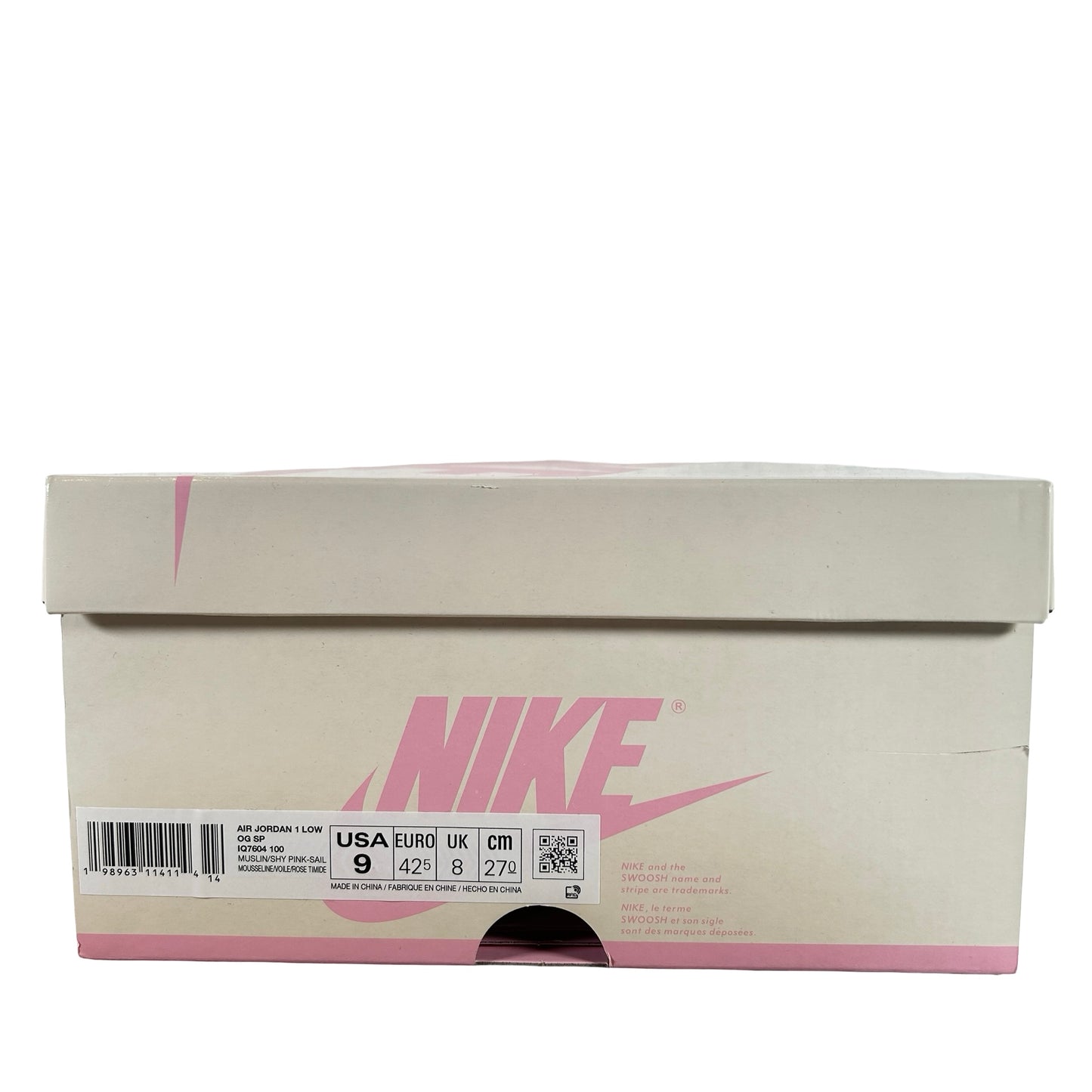 IQ7604 100 Jordan 1 Retro Low OG SP Travis Scott Shy Pink [USED] - 9 M (Used)