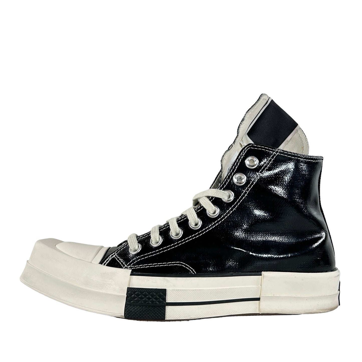 A01291C Converse TURBODRK All Star Hi Rick Owens DRKSHDW Black Lacquered [USED] - 7 M (Used)