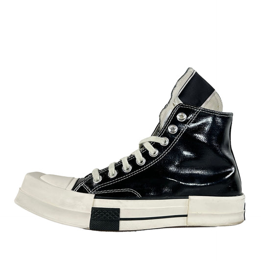 A01291C Converse TURBODRK All Star Hi Rick Owens DRKSHDW Black Lacquered [USED] - 7 M (Used)