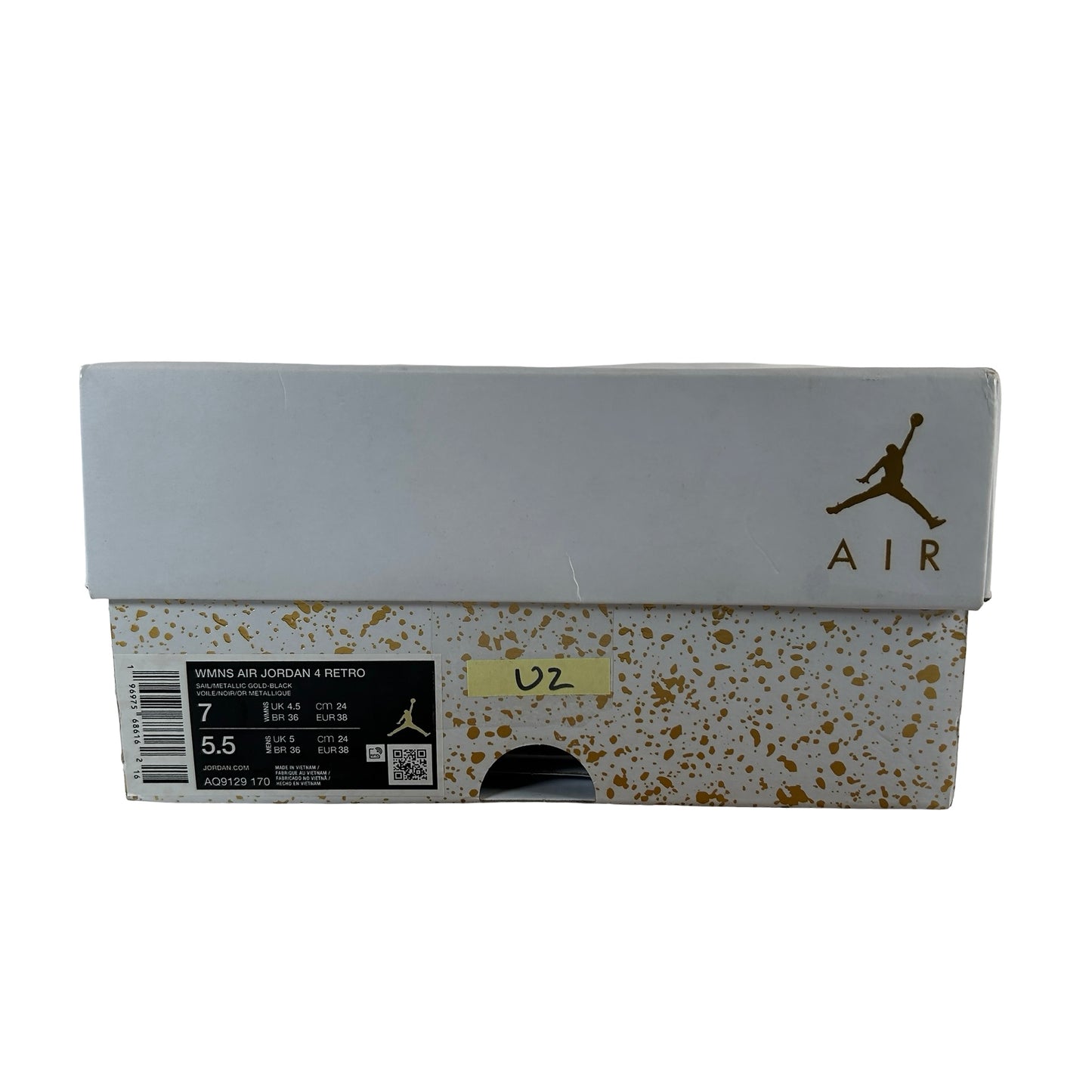 AQ9129 170 Jordan 4 Retro Metallic Gold (W) [USED] - 7 W (Used2)
