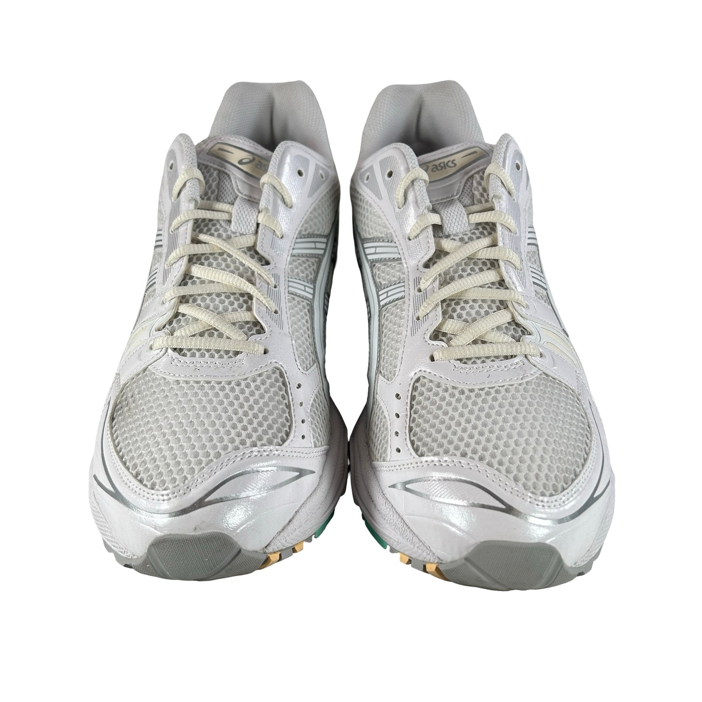 1203A537 107 ASICS Gel-Kayano 14 White Mint Gold [USED] - 12 M (Used)