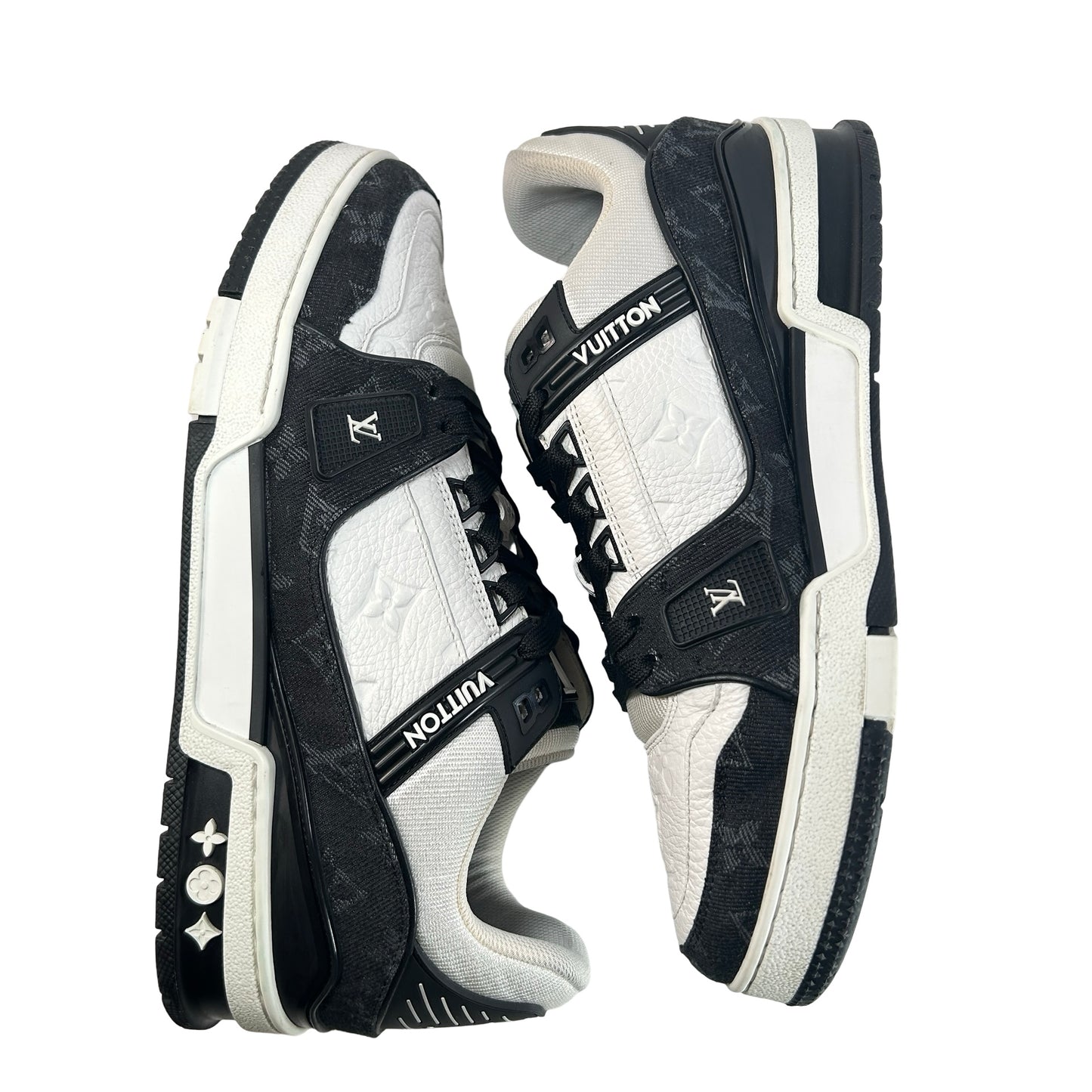 Louis Vuitton LV Trainer White Black - LV  7.5 (Used) (No Box)