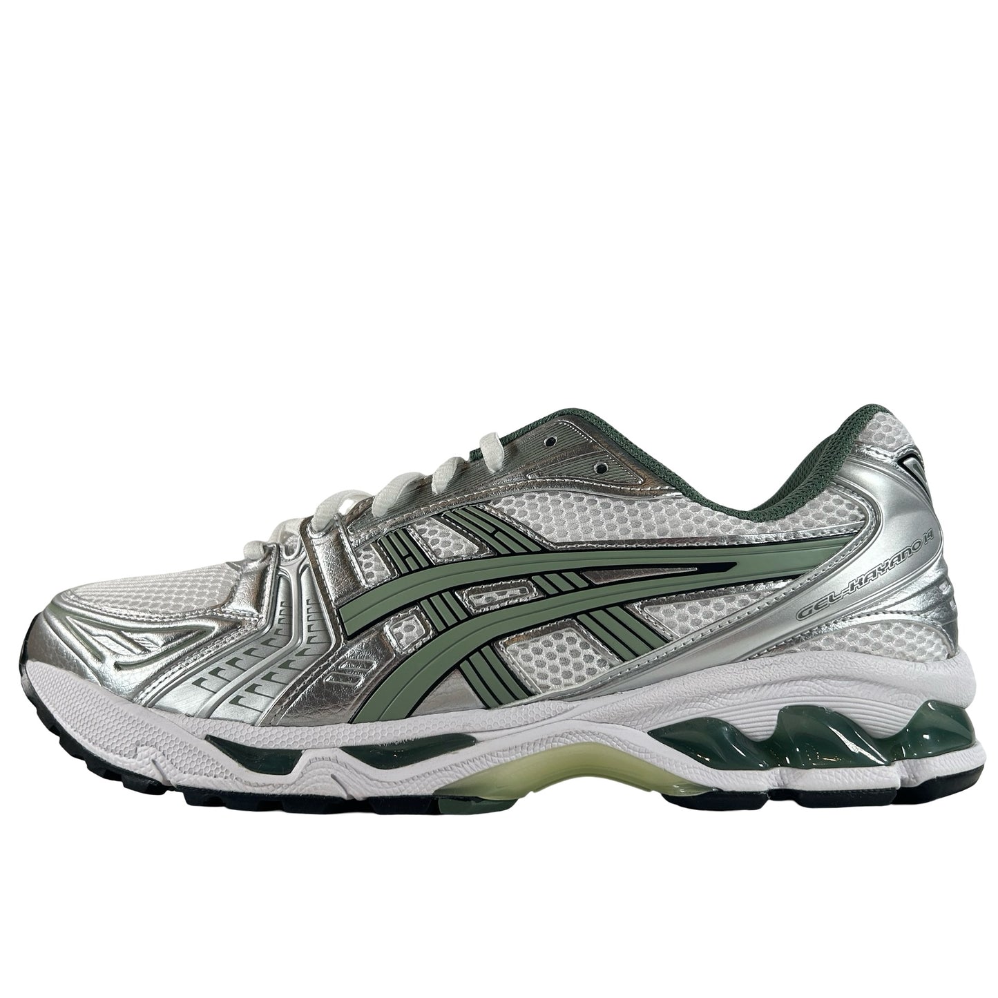 1201A019 107 ASICS Gel-Kayano 14 White Pure Silver Slate Grey Sage [USED] - 11 M (VNDS)