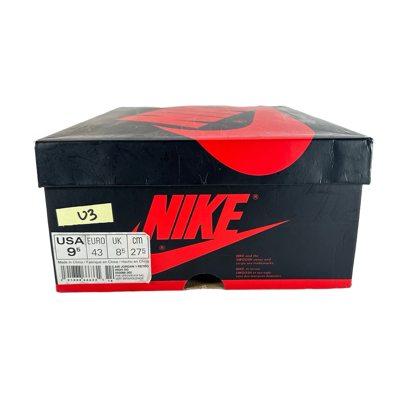 555088 302 Jordan 1 Retro High Pine Green [USED] - 9.5 M (Used3)