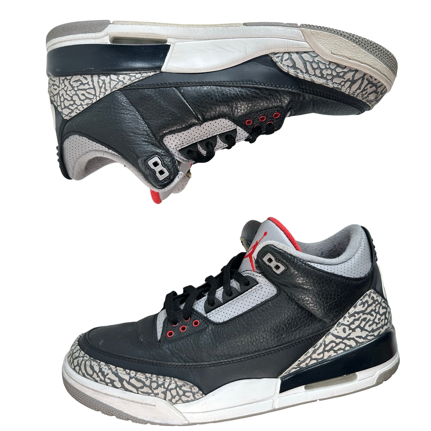 854262 001 Jordan 3 Black Cement 2018 [USED] - 10.5 M (Used) (No Box4)