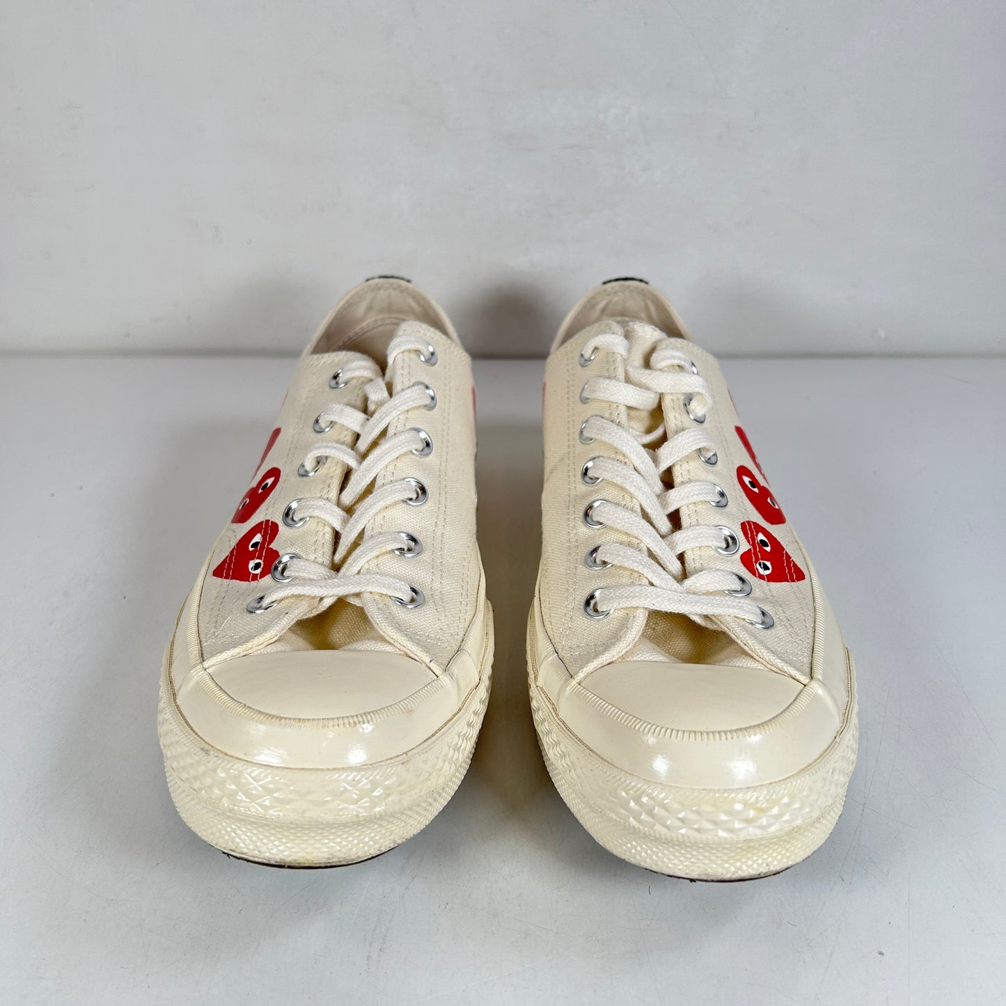 162975C Converse Chuck Taylor All Star 70 Ox CDG PLAY Multi-Heart White [USED] - 8.5 M (Used)
