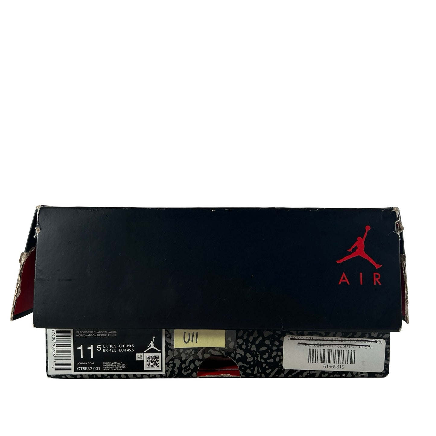 CT8532 001 Jordan 3 Retro Black Cat (2025) [USED] - 11.5 M (Used11)