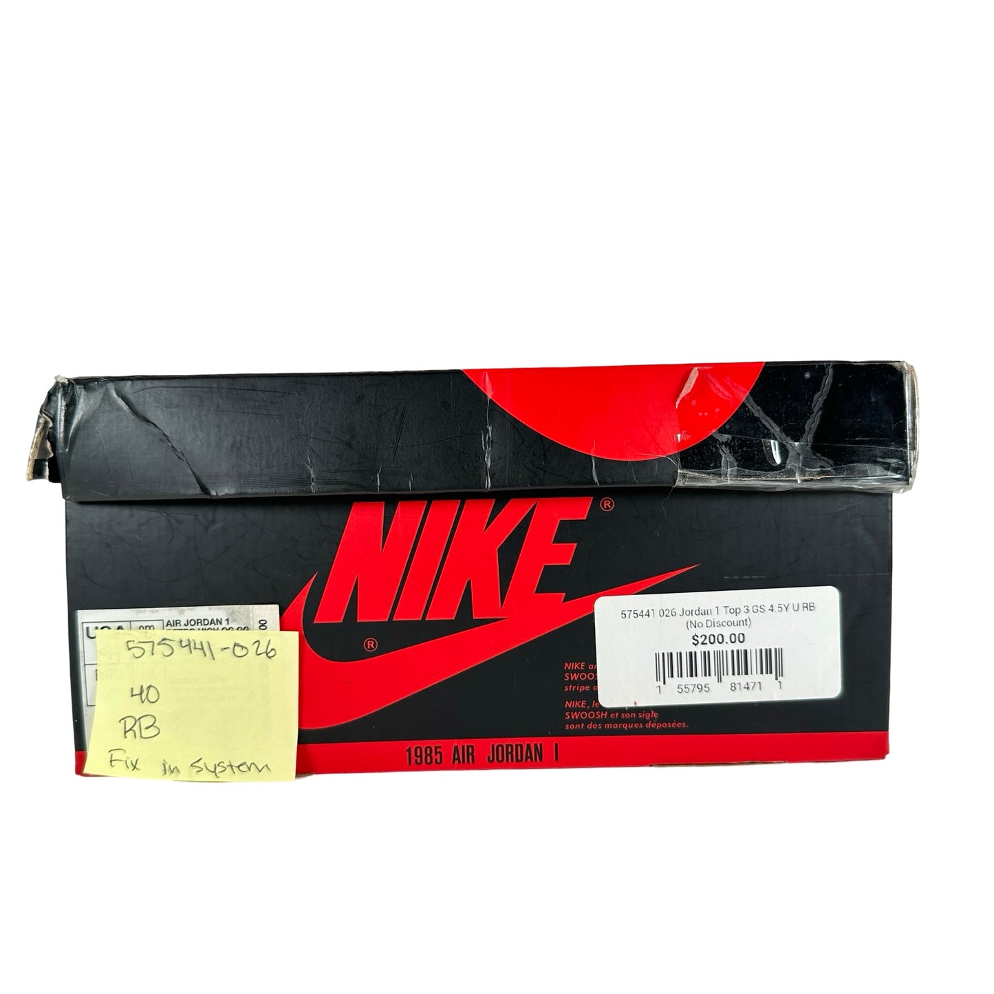 575441 026 Jordan 1 Retro Top 3 (GS) [USED] - 4.5 Y (Used) (Replace Box)