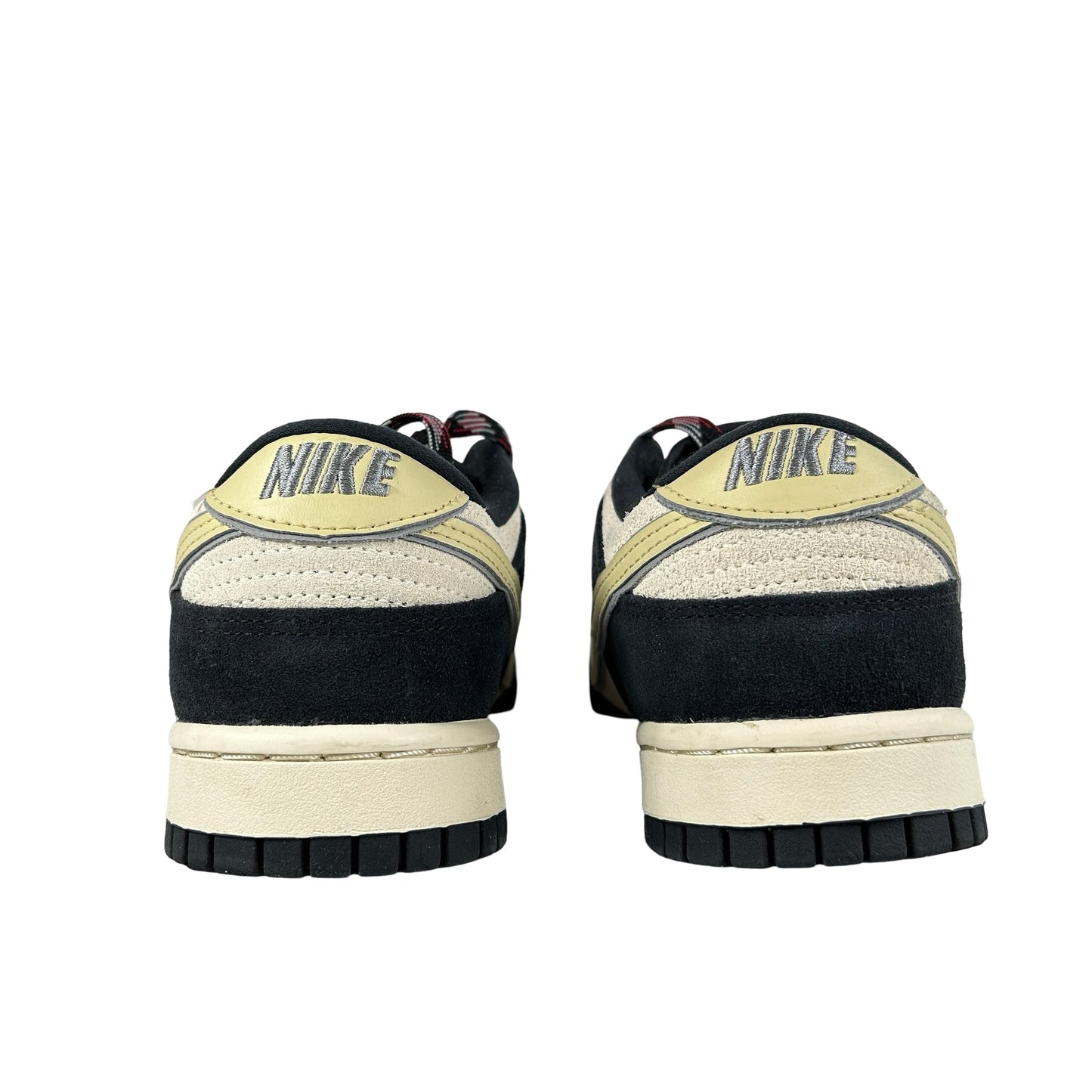 DV3054 001 Nike Dunk Low LX Black Suede Team Gold (Women's) [USED] - 9 W (Used)