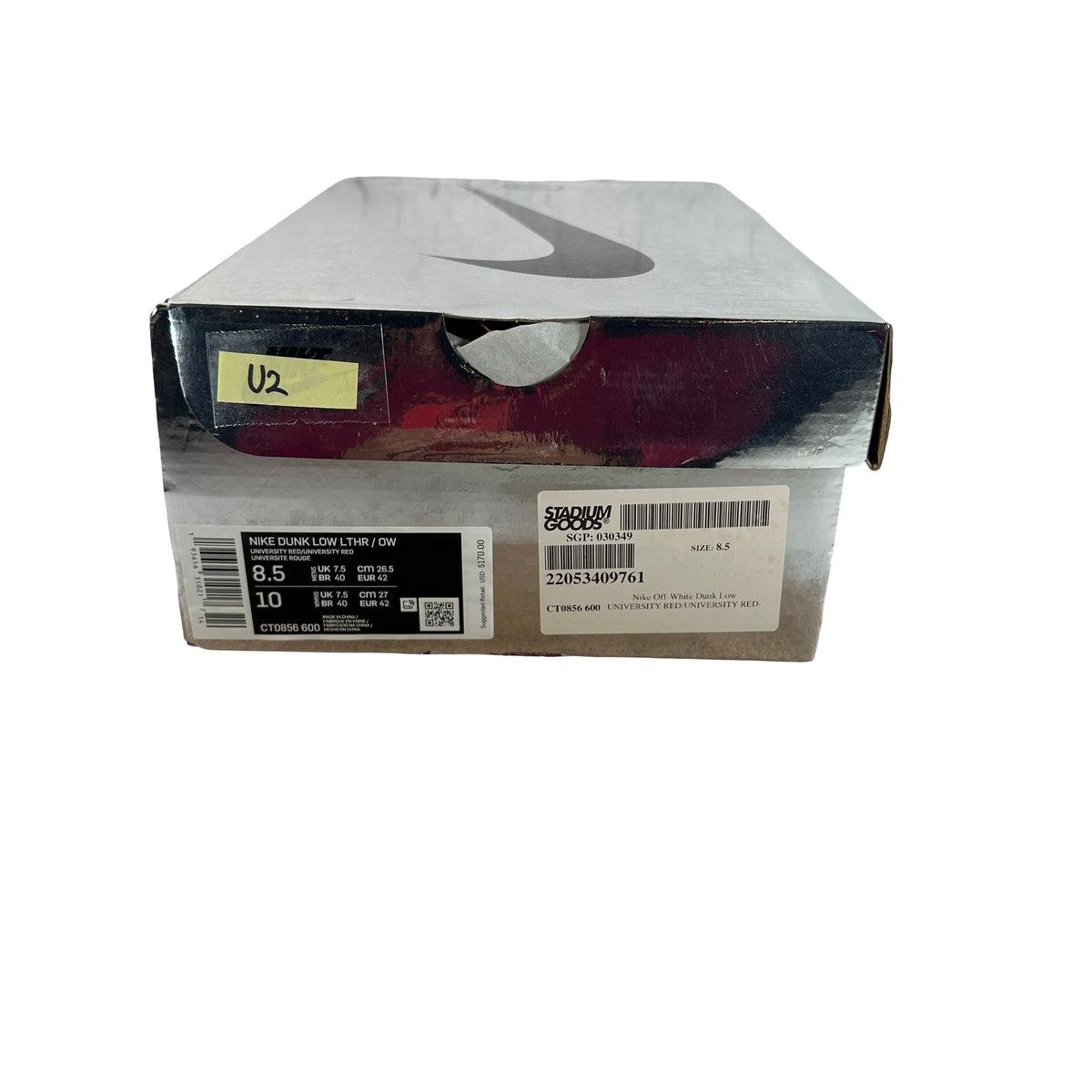CT0856 600 Dunk Low Off-White Red [USED] - 8.5 M (Used2)