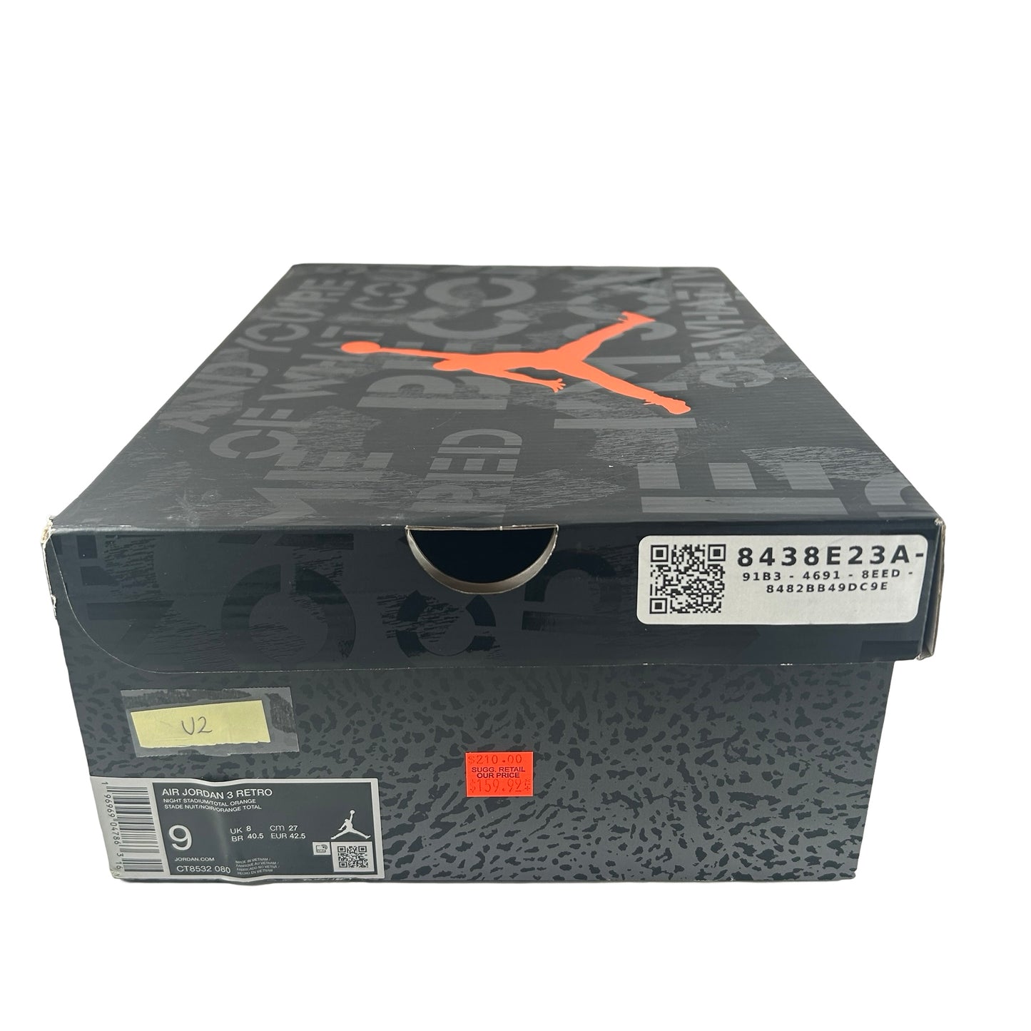 CT8532 080 Jordan 3 Retro Fear Pack (2023) [USED] - 9 M (Used2)