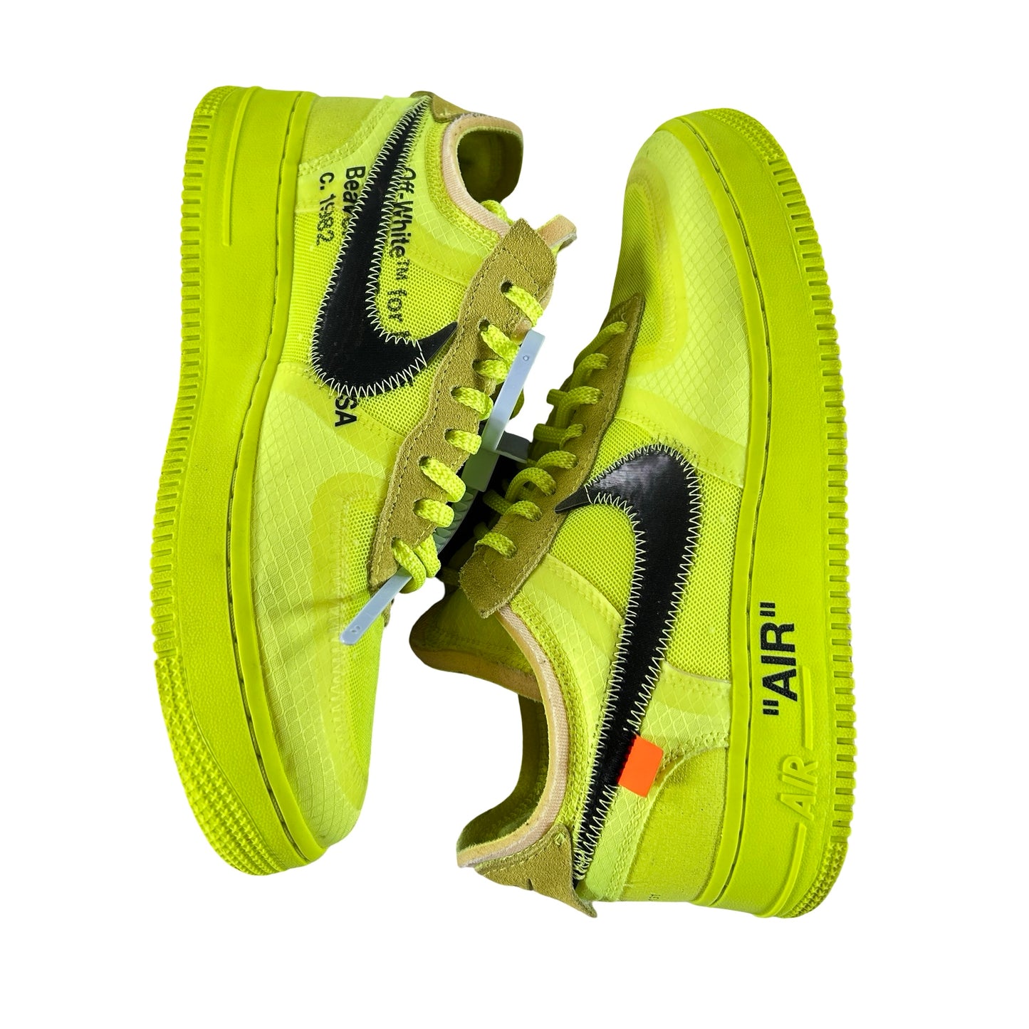 AO4606 700 Nike Air Force 1 Low Off-White Volt [USED] - 7.5 M (Used2)