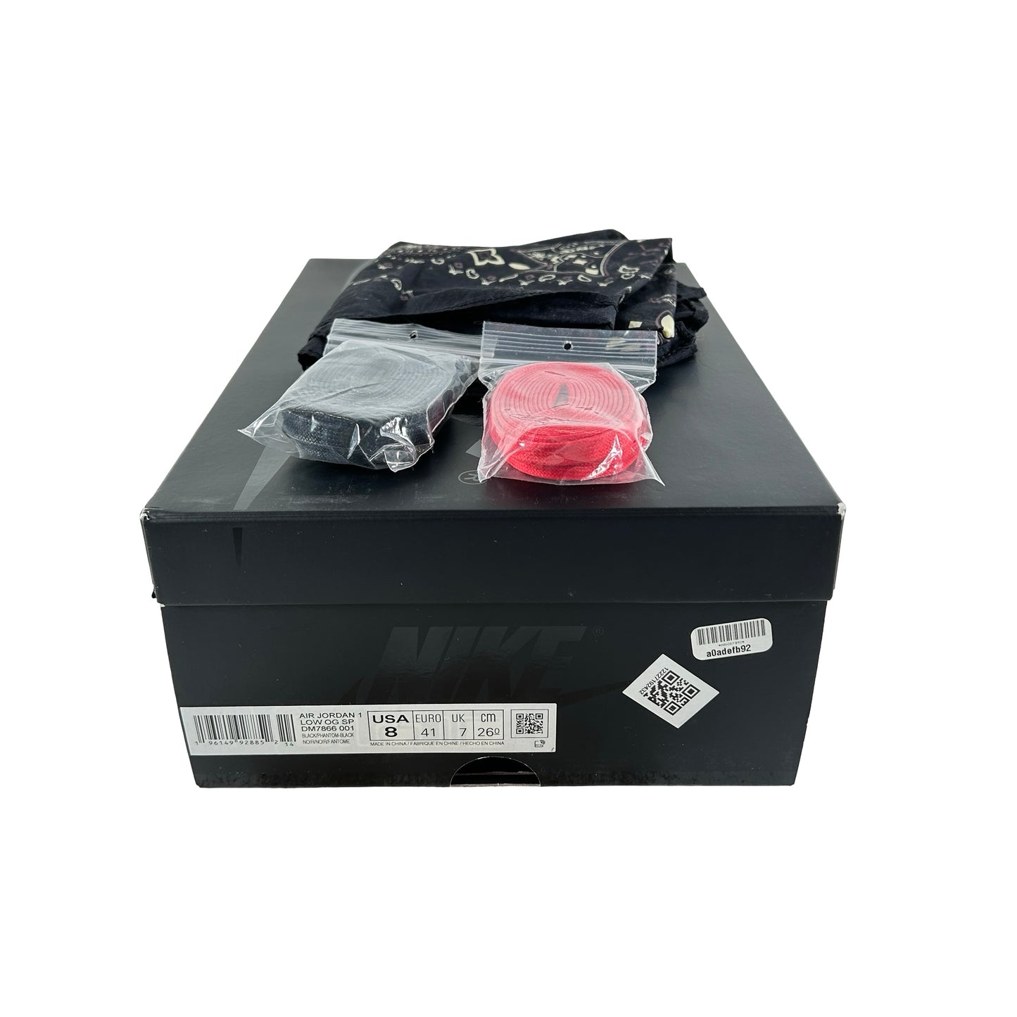 DM7866 001 Jordan 1 Retro Low OG Travis Scott Black Phantom [USED] - 8 M (Used7)