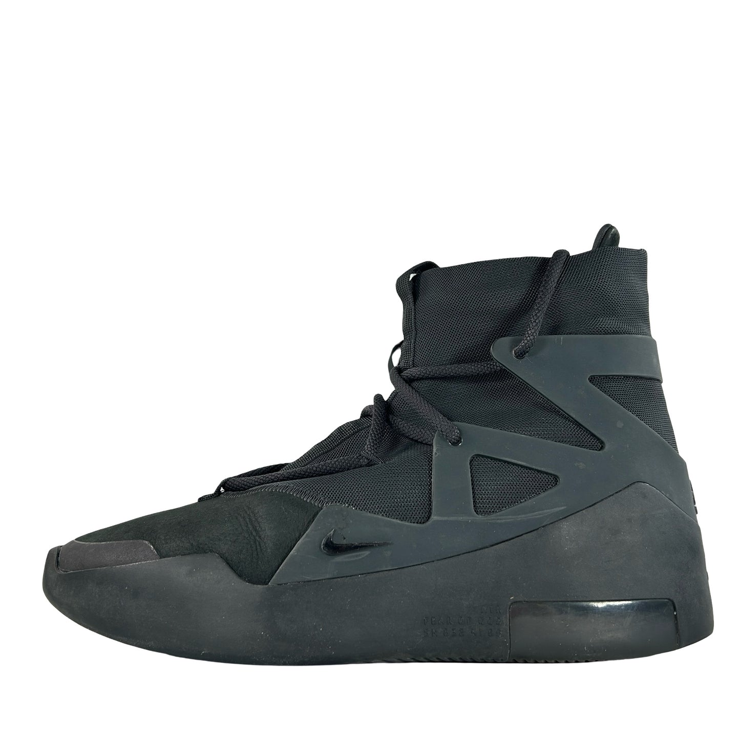 AR4237 005 Nike Air Fear of God 1 Triple Black [USED] - 10 M (Used) (Replace Box)