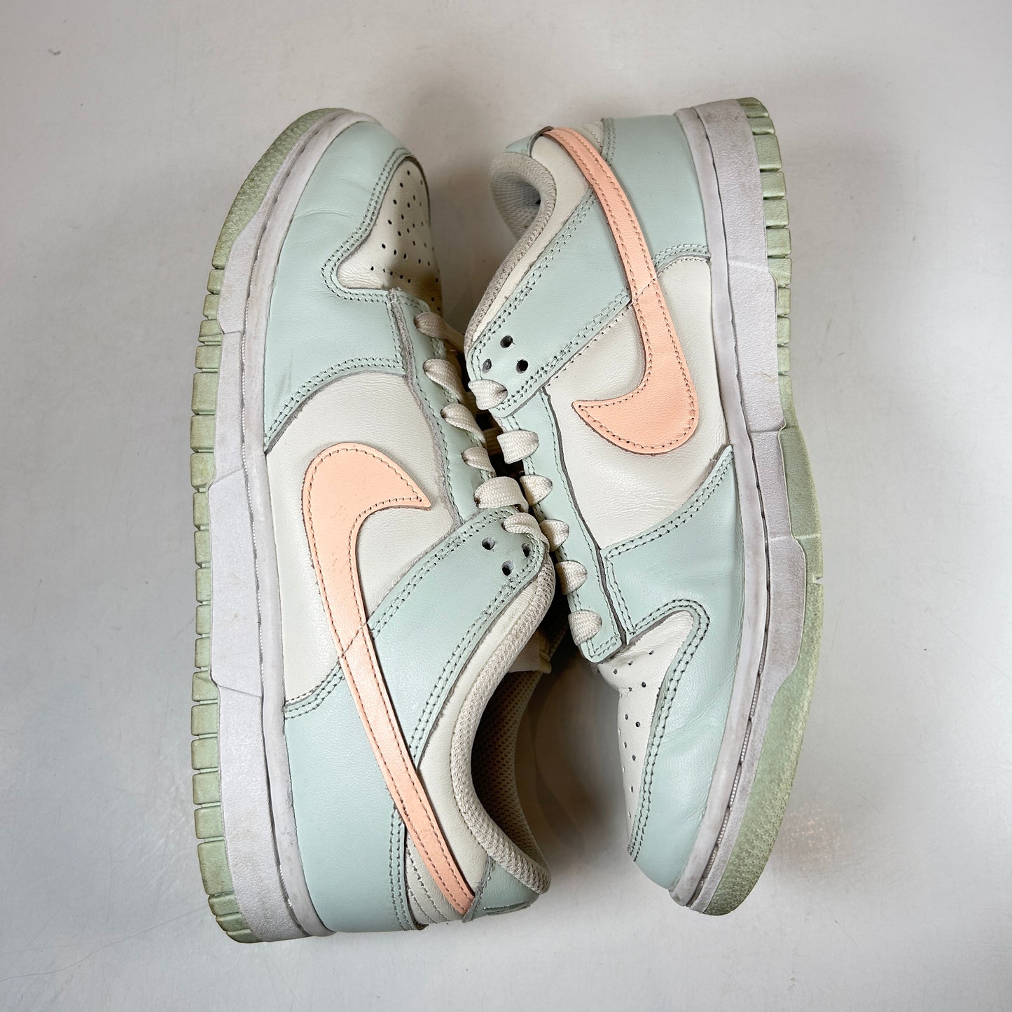 DD1503 104 Nike Dunk Low Barely Green (Women's) [USED] - 8 W (Used) (No Box)