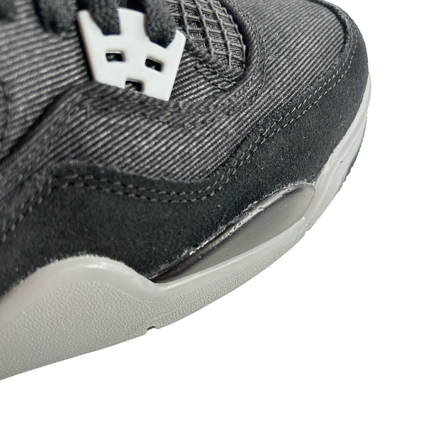 DV0553 006 Jordan 4 Retro Black Canvas (GS) [CONDITIONAL] - 7 Y (Glue Stains)