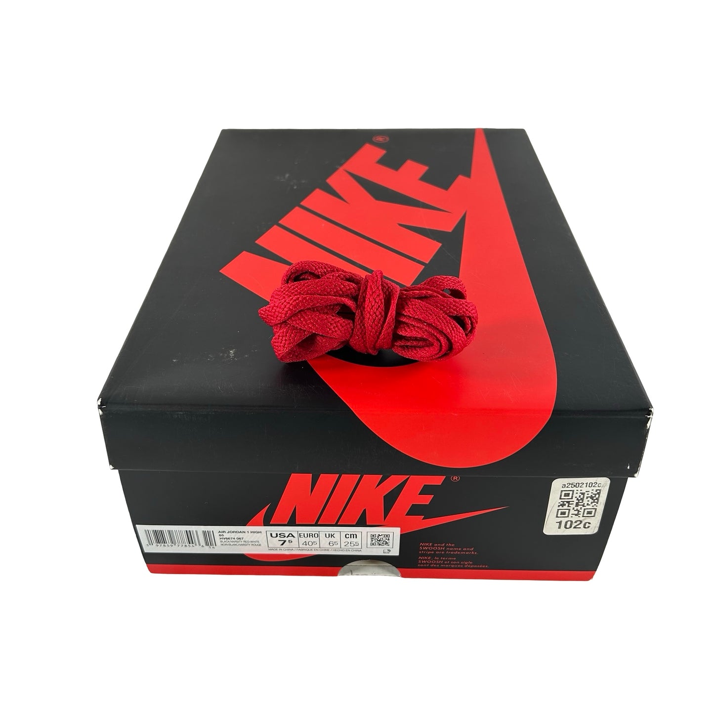 HV6674 067 Jordan 1 Retro High '85 OG Bred (2025) [USED] - 7.5 M (Used)
