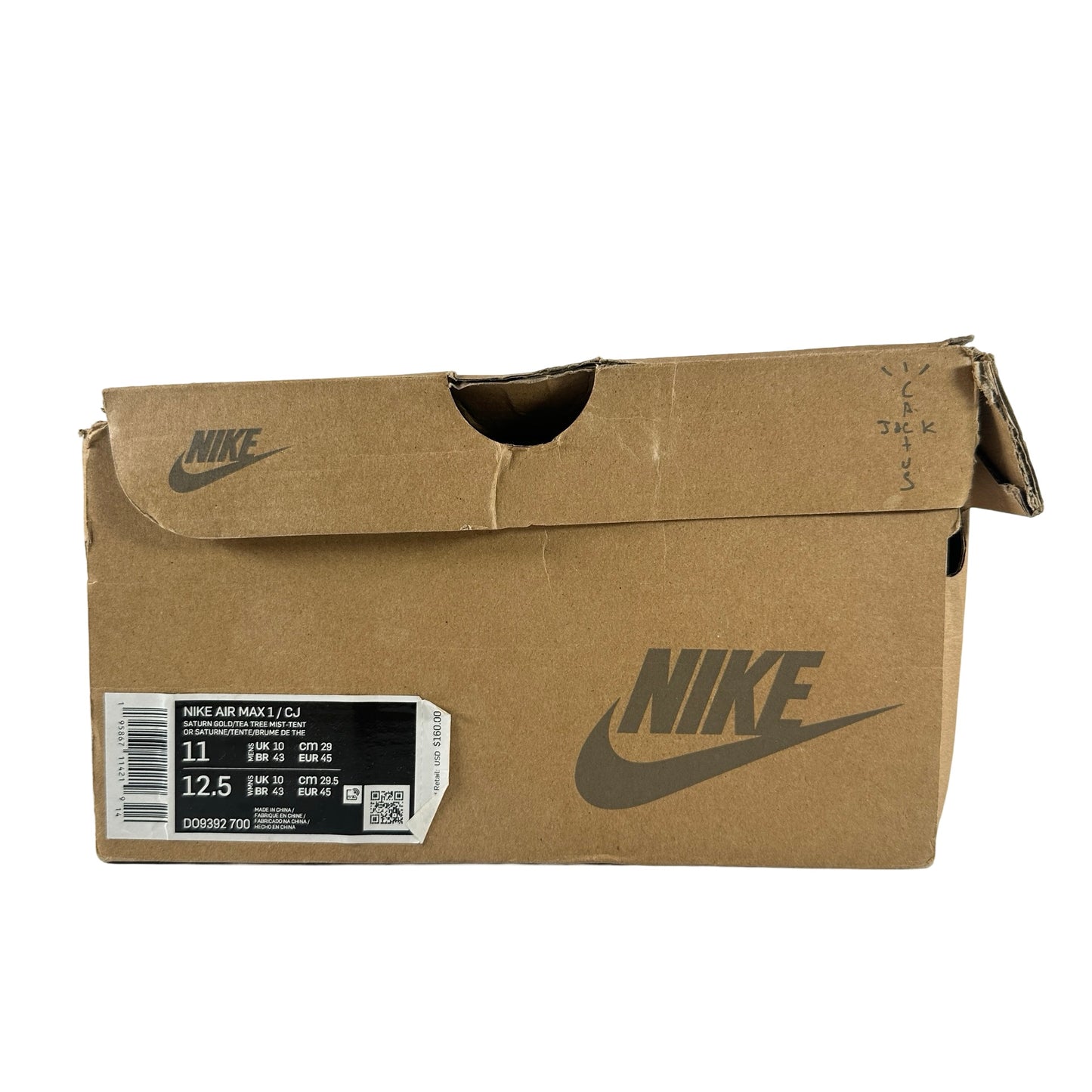 DO9392 700 Nike Air Max 1 Travis Scott Cactus Jack Saturn Gold [USED] - 11 M (Used)
