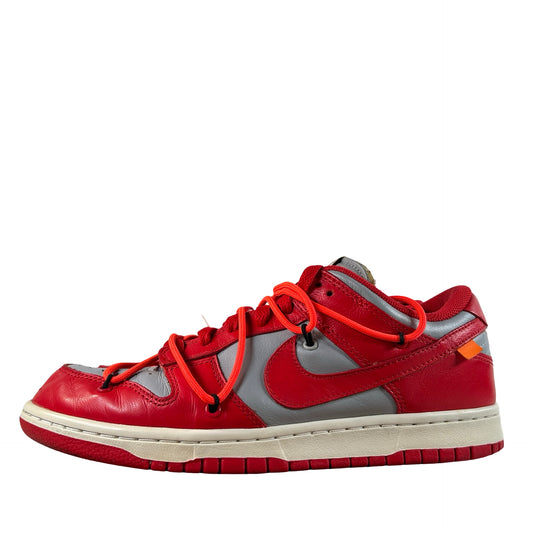 CT0856 600 Nike Dunk Low Off-White University Red [USED] - 8 M (Used) (Replace Box)