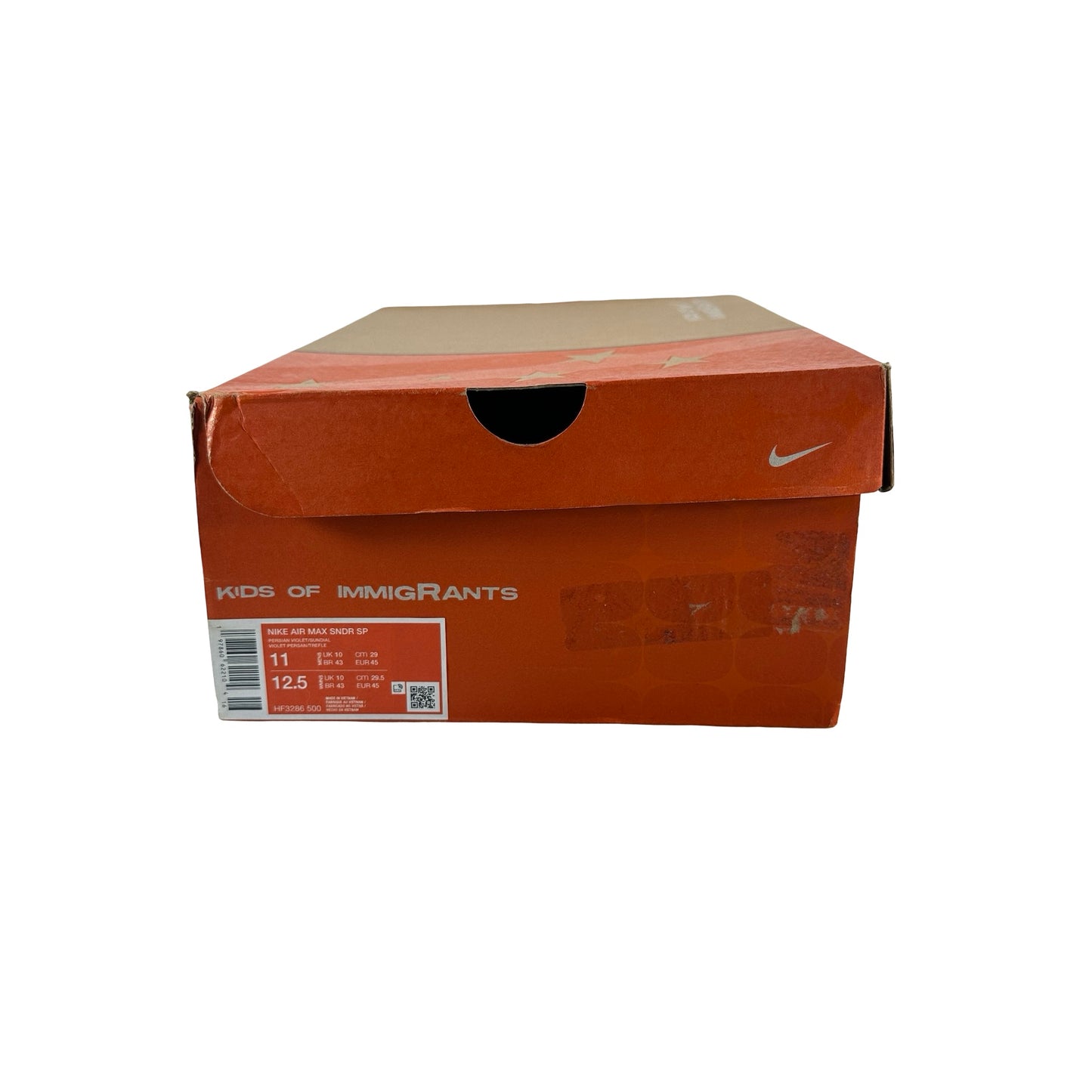 HF3286 500 Nike Air Max Sunder SP Kids of Immigrants Sun Down [USED] - 11 (Used)