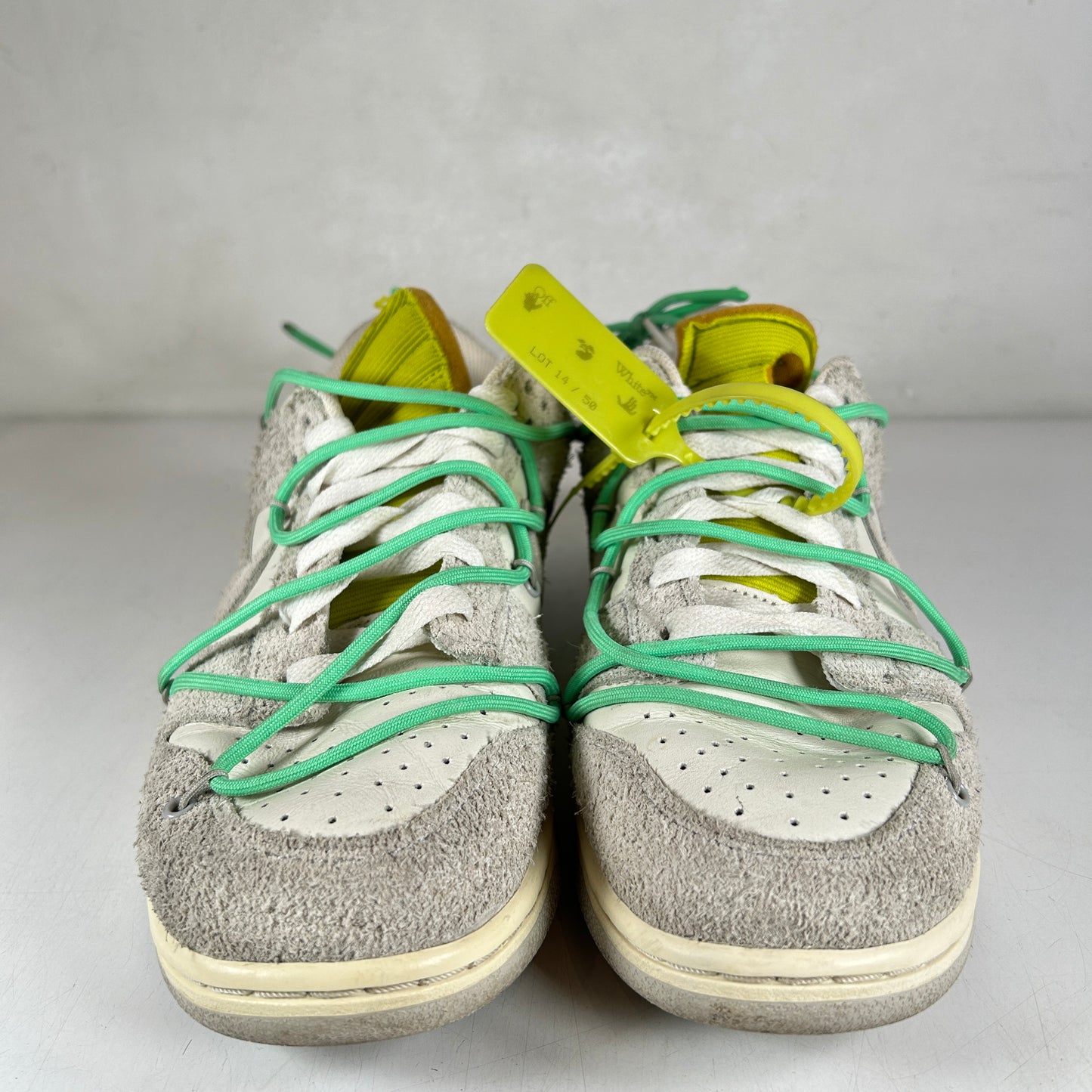 DJ0950 106 Nike Dunk Low Off-White Lot 14 [USED] - 8.5 M (Used)(No Lid)