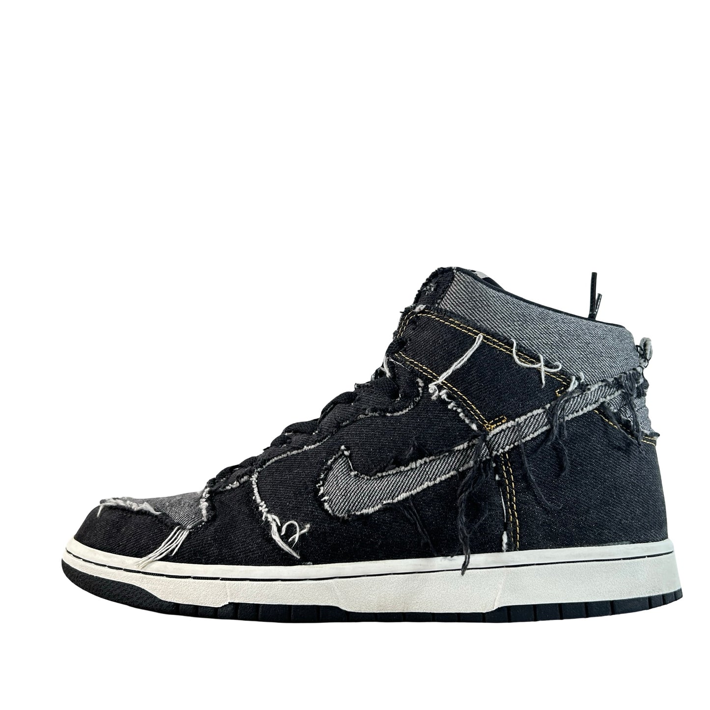 312423 001 Nike Dunk High Black Denim [USED] - 10 M (Used)