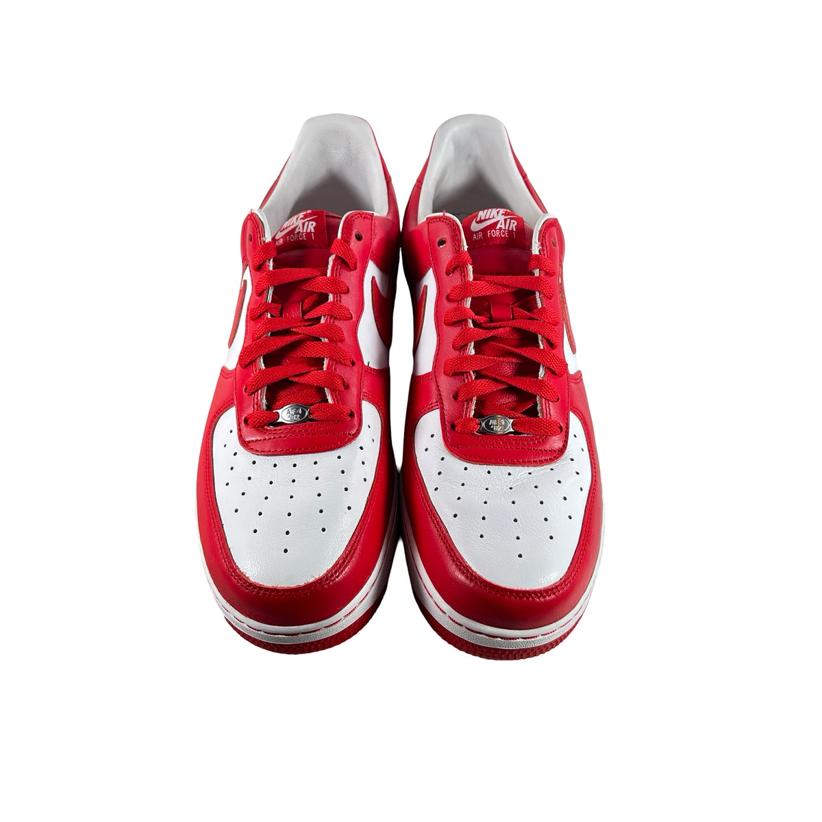 II4391 100 Nike Air Force 1 Low QS Terror Squad White University Red [USED] - 12 M (Used)