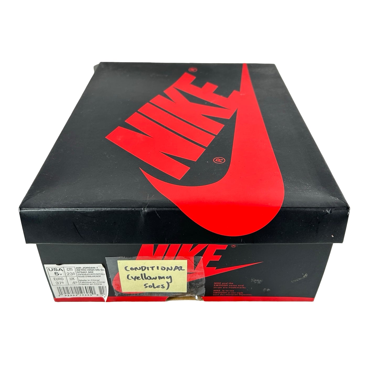 575441 602 Jordan 1 Retro High Spider-Man Origin Story (GS) [CONDITIONAL] - 5 Y (Yellowing Sole)