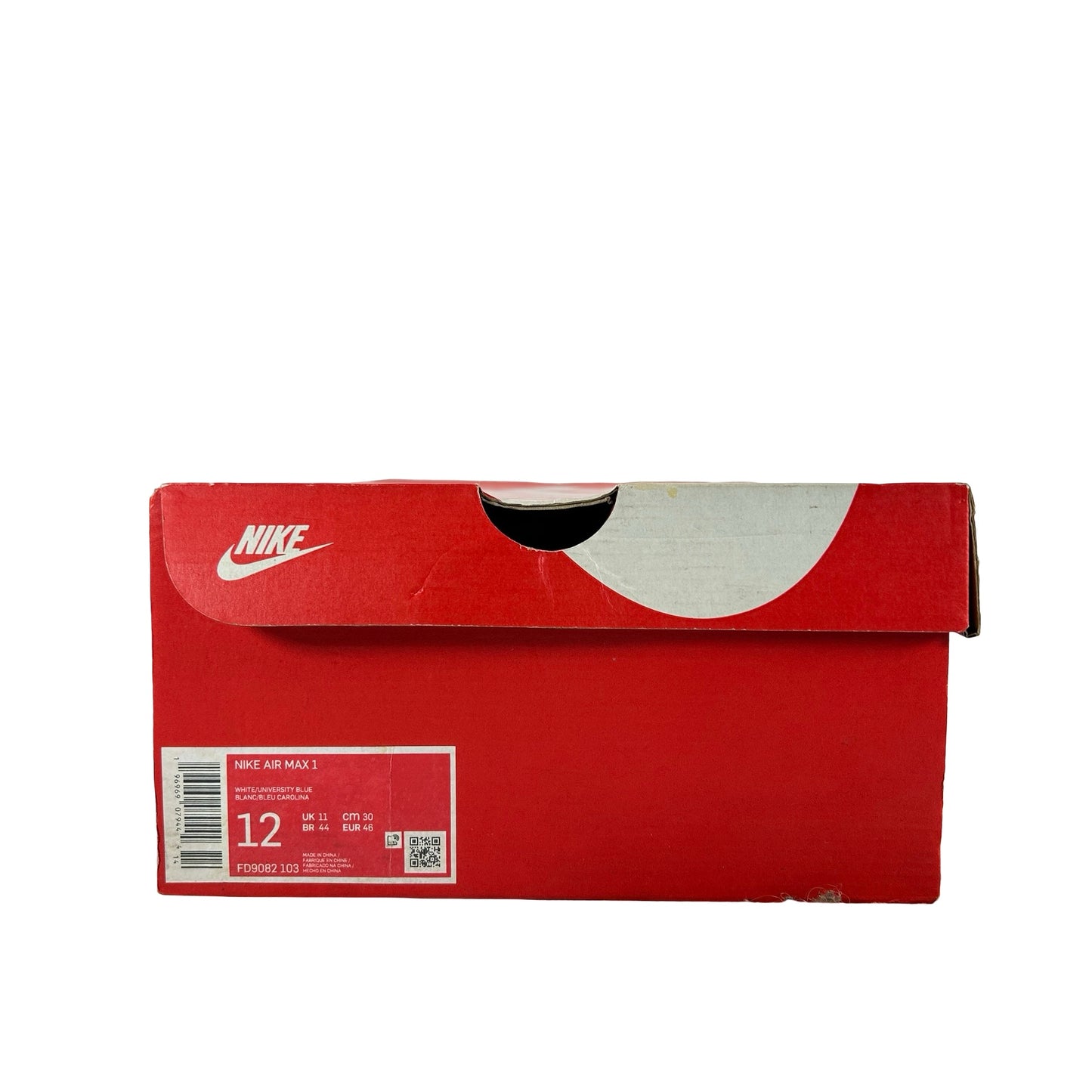 FD9082 103 Nike Air Max 1 White University Blue [USED] - 12 M (Used)