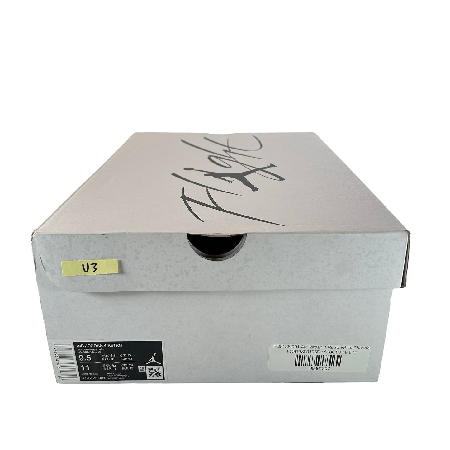 FQ8138 001 Jordan 4 Retro White Thunder [USED] - 9.5 M (Used3)