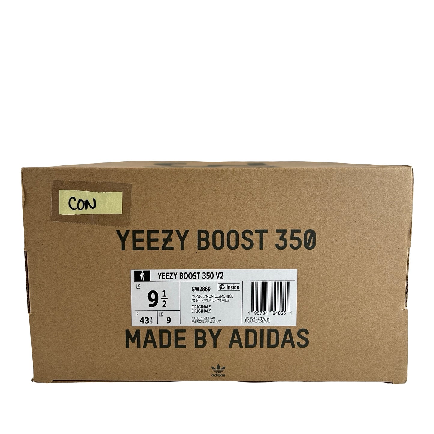GW2869 adidas Yeezy Boost 350 V2 Mono Ice [CONDITIONAL] - 9.5 M (Slight Yellowing)