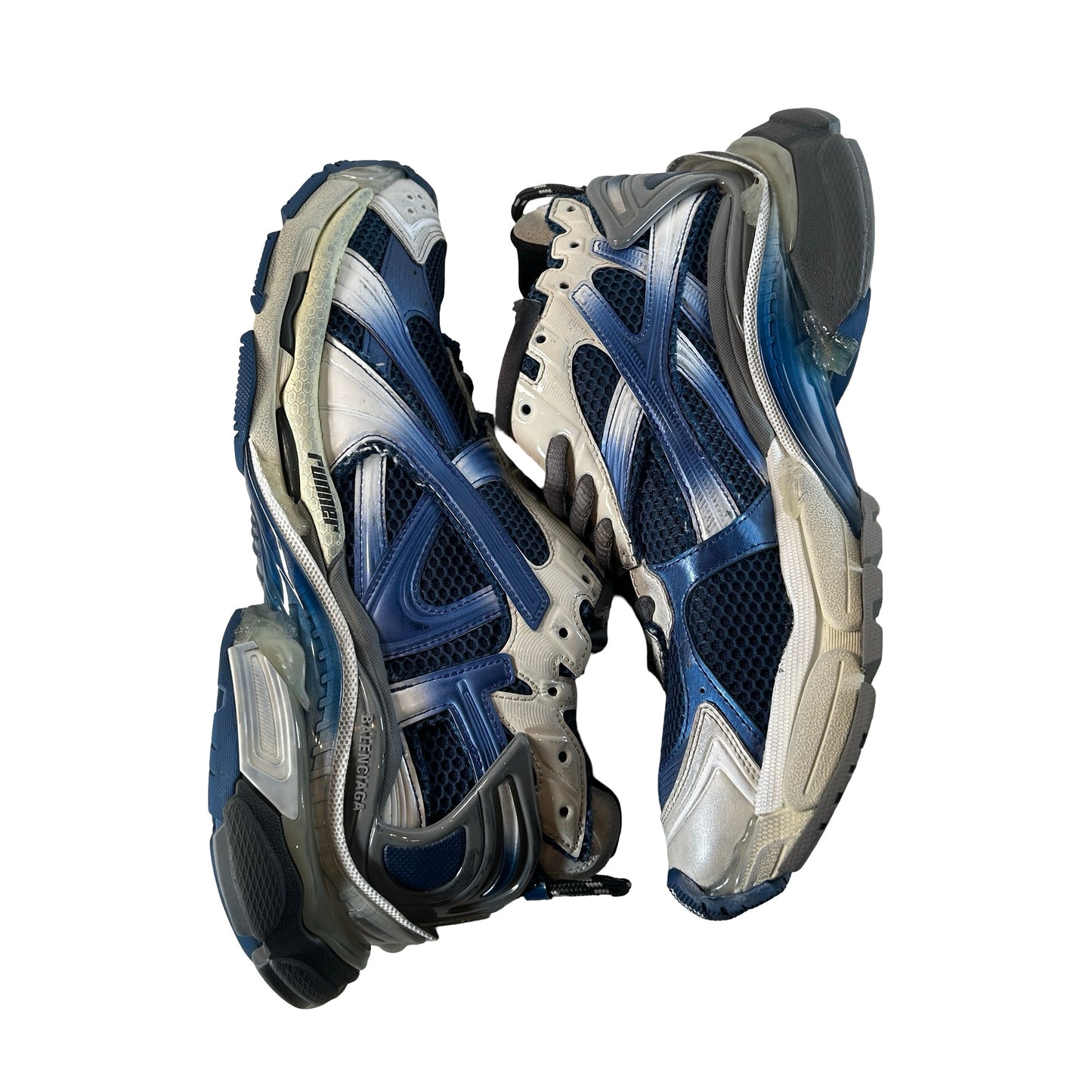 772774WRUNG2410 Balenciaga Runner Gradient White Navy Grey [USED] - EU 45 (Used)