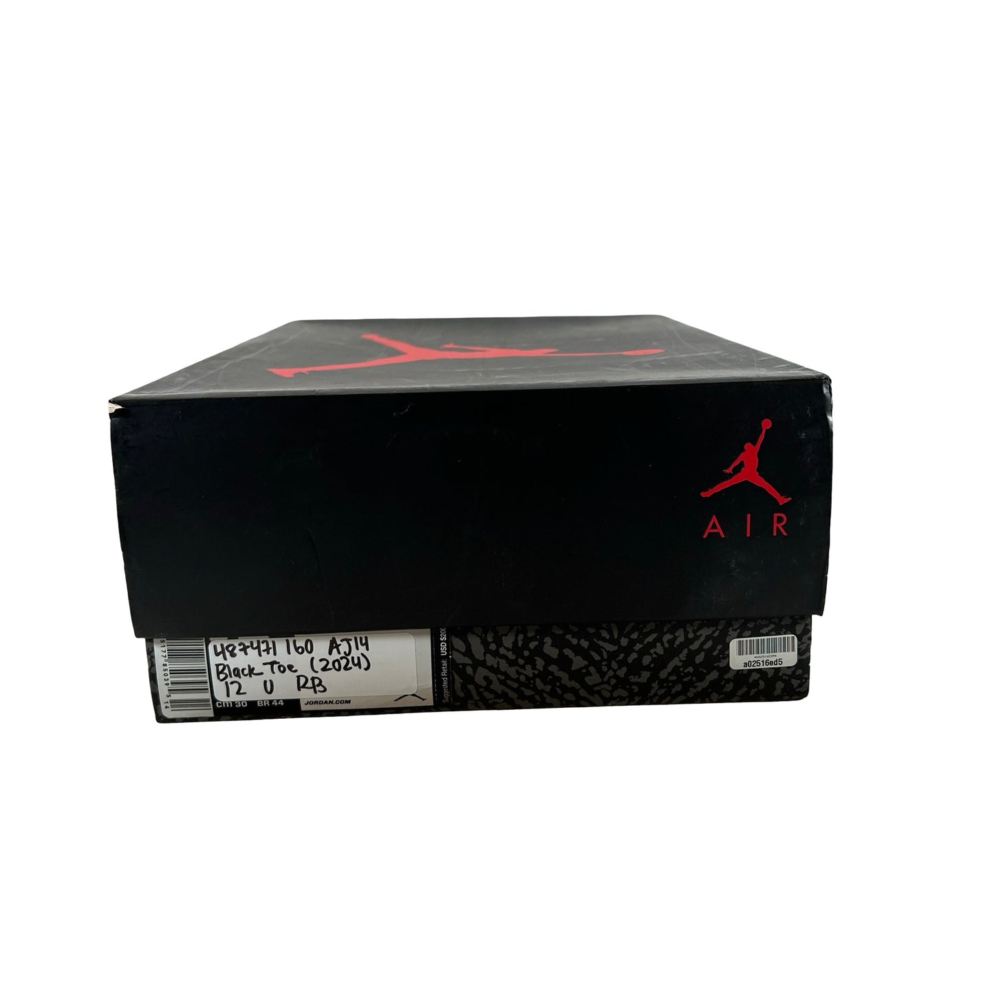 487471 160 Jordan 14 Retro Black Toe (2024) [USED] - 12 M (Used) (Replace Box)