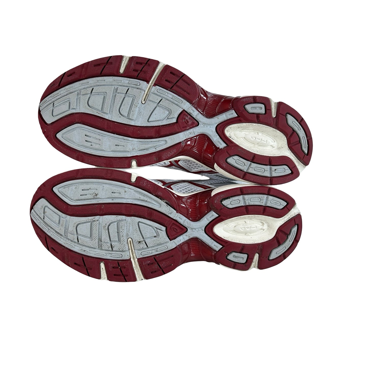 1201A518 100 ASICS Gel-1130 White Red Dahlia (Women's) [USED] - 8 W / 6.5 M (Used)