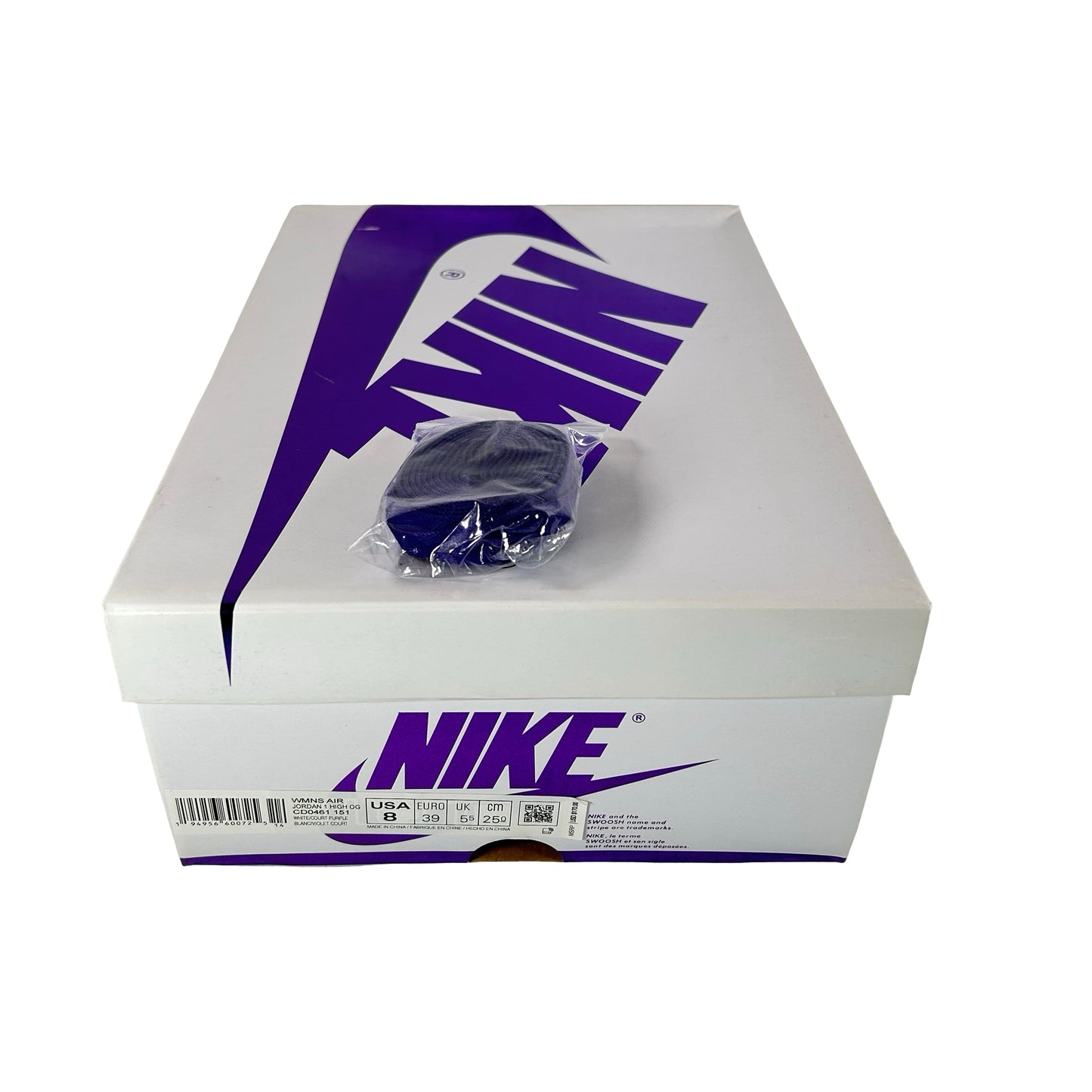 CD0461 151 Wmns Jordan 1 Retro High Court Purple [USED] - 8 W (Used)