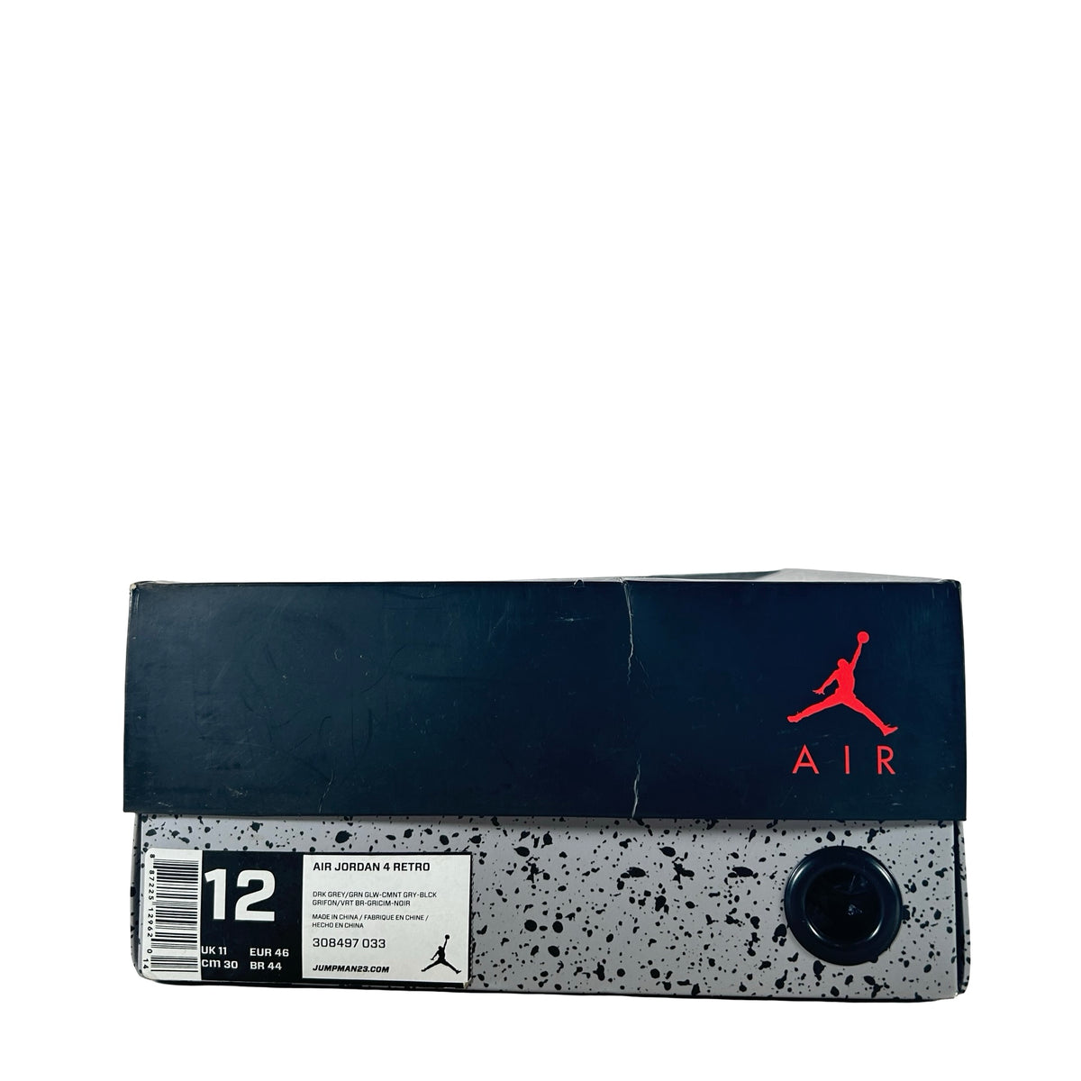 308497 033 Jordan 4 Retro Green Glow [USED] - 12 M (Used)