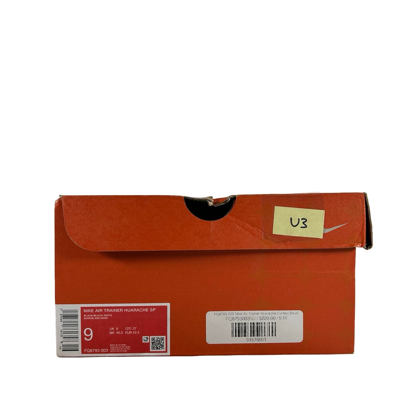 FQ8793 003 Nike Air Trainer Huarache Black [USED] - 9 M (Used3)