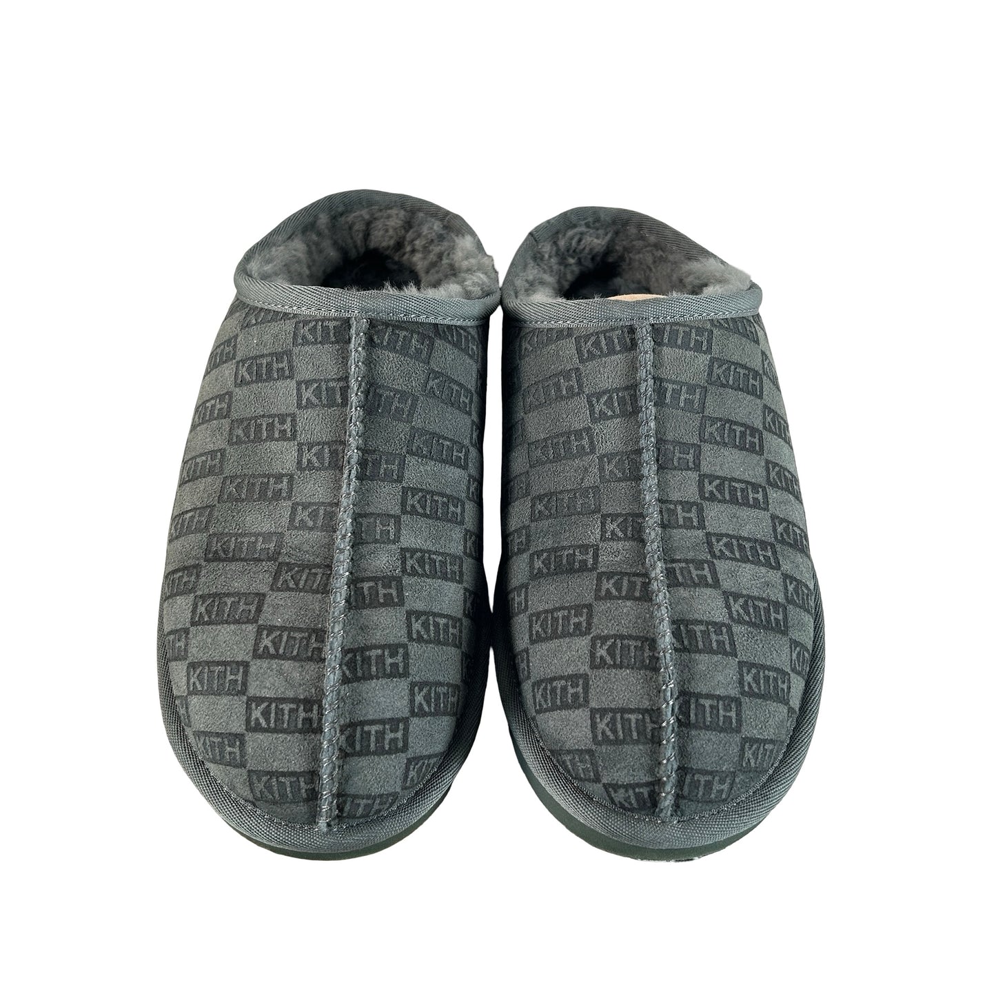 KHMSH0004 302 Kith Kithmas Monogram Shearling Slippers Stadium
