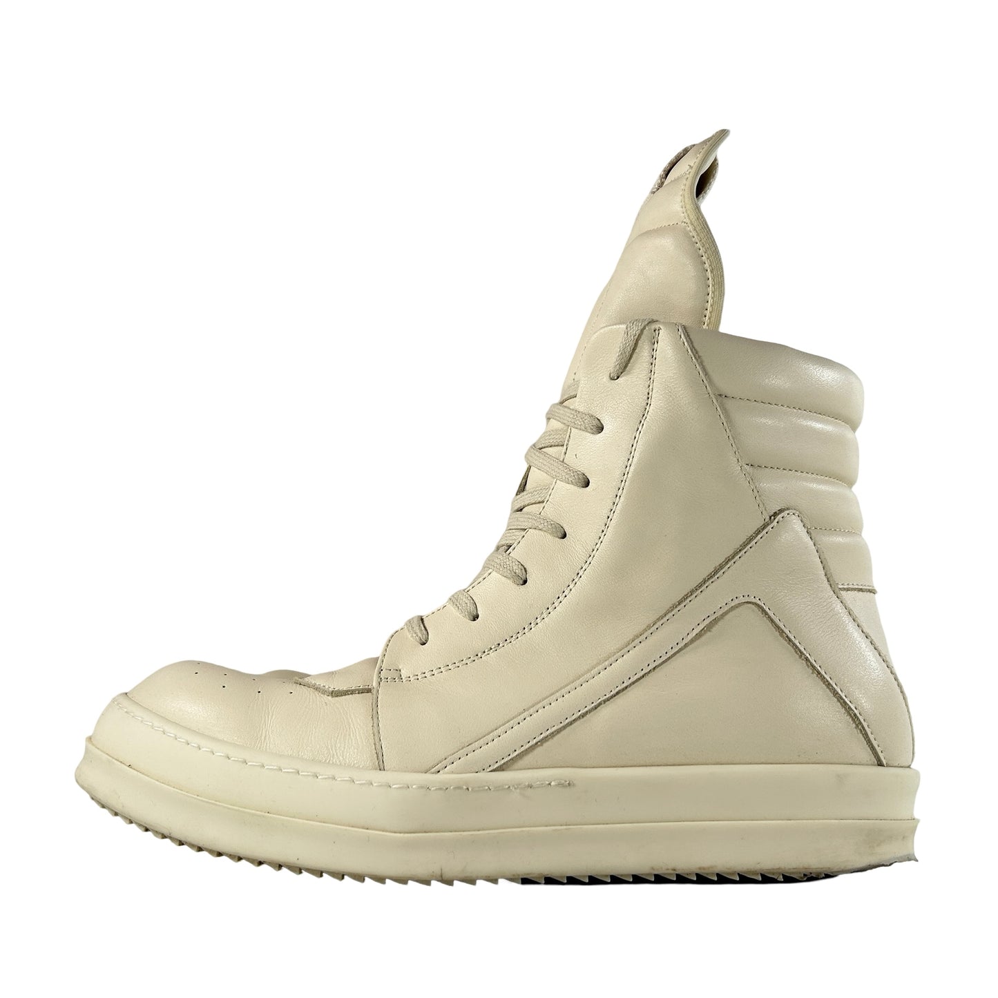 242232M236057 Rick Owens Off-White Porterville Geobasket Sneakers [USED] - IT 43.5 (US 10.5) (Used)