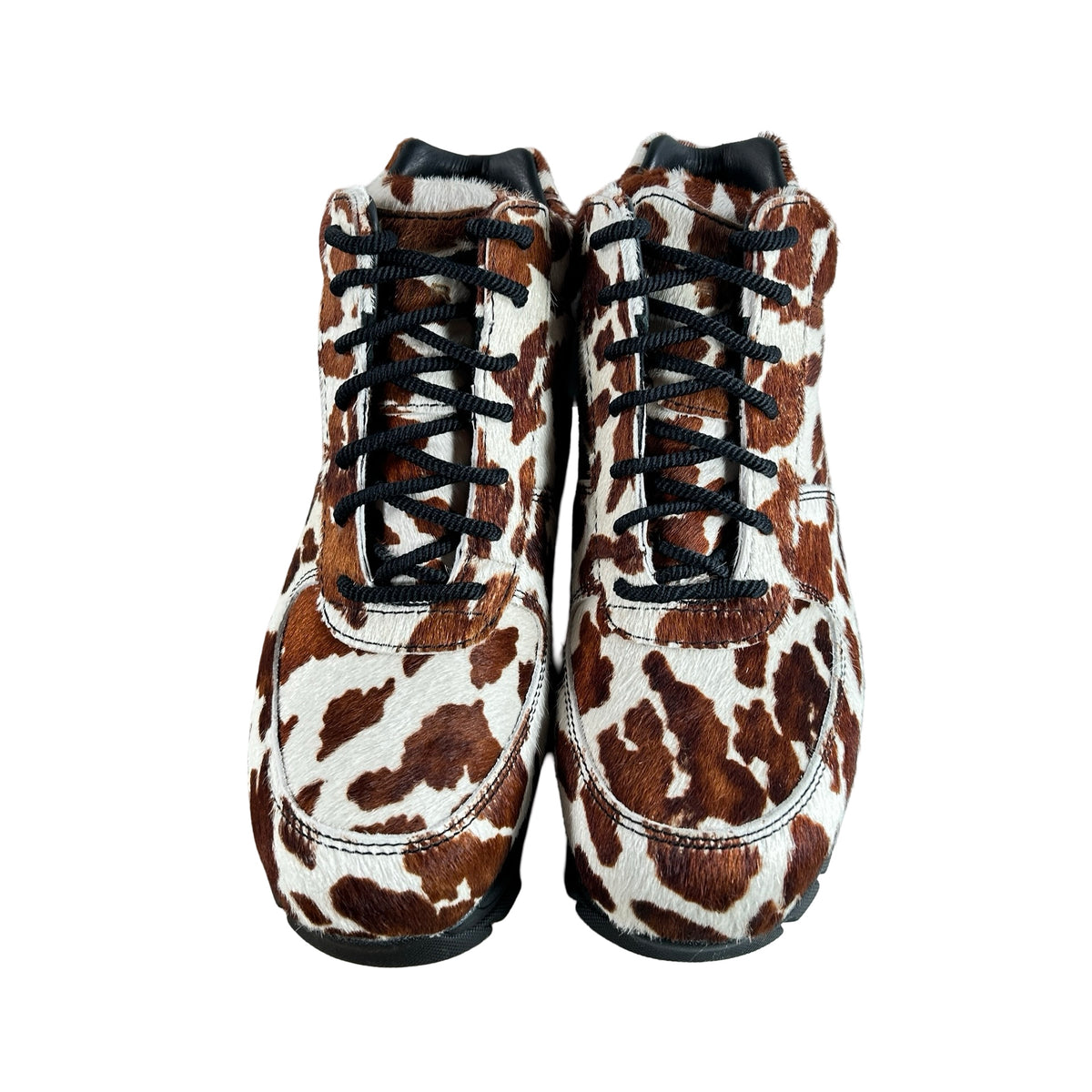 IO4635 100 Nike Air Max Goadome Sail Cacao Wow Cow Print Pony Hair [USED] - 10 M (Used)