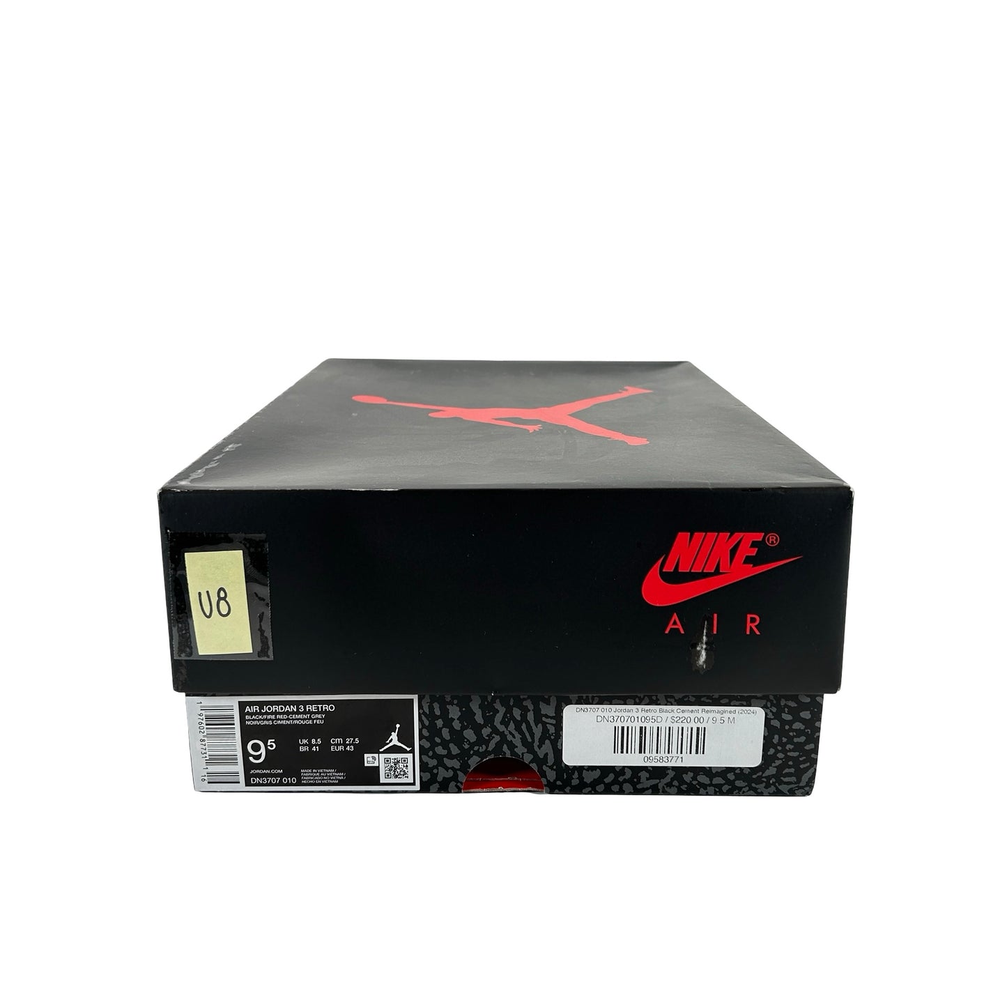 DN3707 010 Jordan 3 Retro Black Cement Reimagined (2024) [USED] - 9.5 M (Used8)