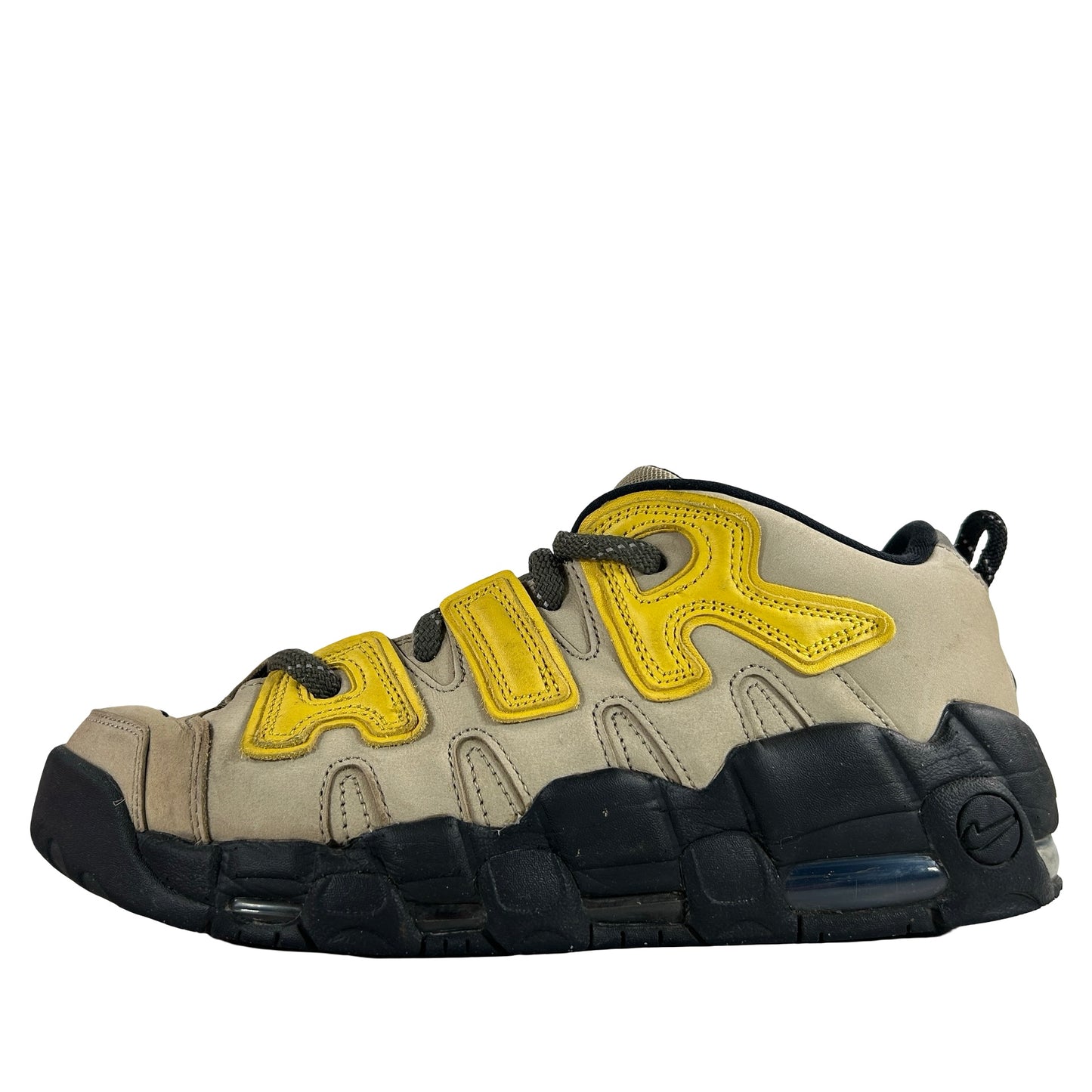FB1299 200 Nike Air More Uptempo Low AMBUSH Sulfur [USED] - 9 M (Used) (Replace Box)