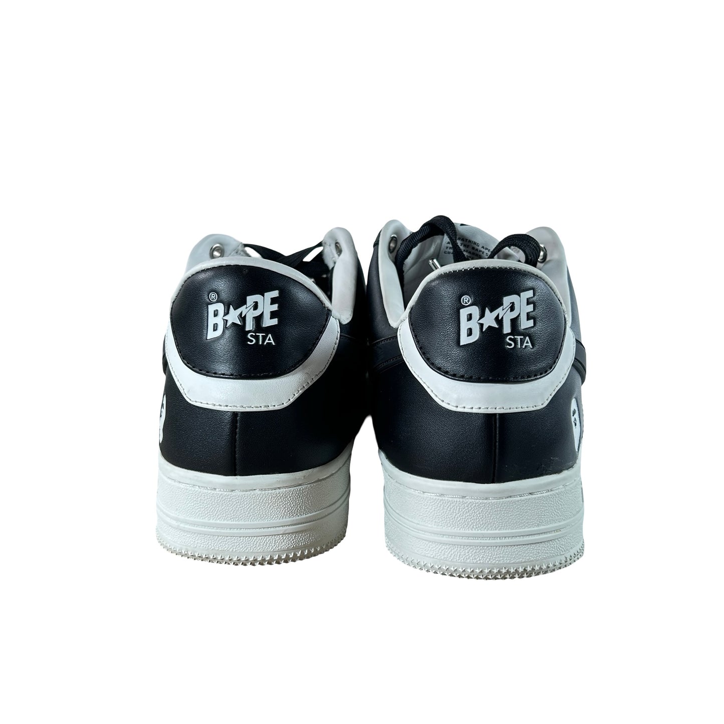 1K20 191 314 BLK A Bathing Ape Bape Sta OS #2 White Black [USED] - 11 M (Used) (Replace Box)